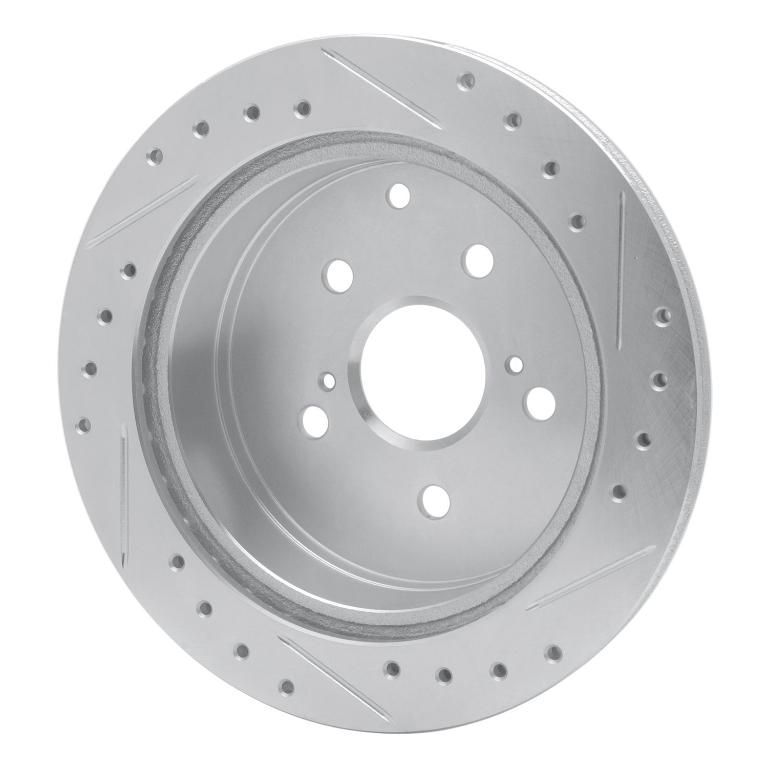 631-76101L Drilled/Slotted Brake Rotor [Silver], 1986-1997 Lexus/Toyota/Scion, Position: Rear Left