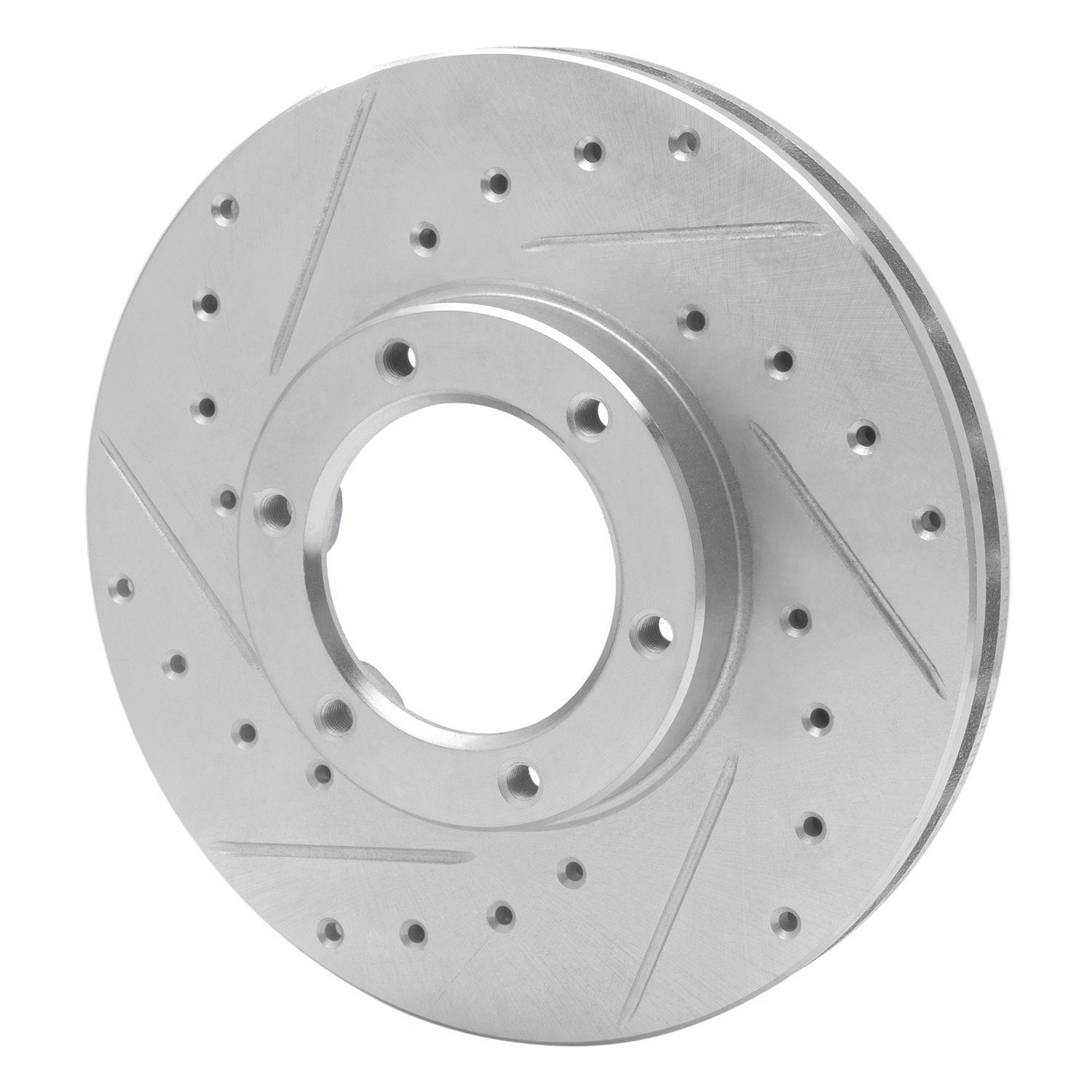 631-76105L Drilled/Slotted Brake Rotor [Silver], 1987-1988 Lexus/Toyota/Scion, Position: Front Left