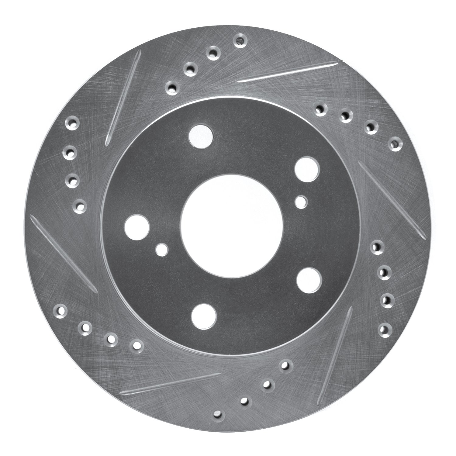 631-76108L Drilled/Slotted Brake Rotor [Silver], 1991-1994 Lexus/Toyota/Scion, Position: Front Left