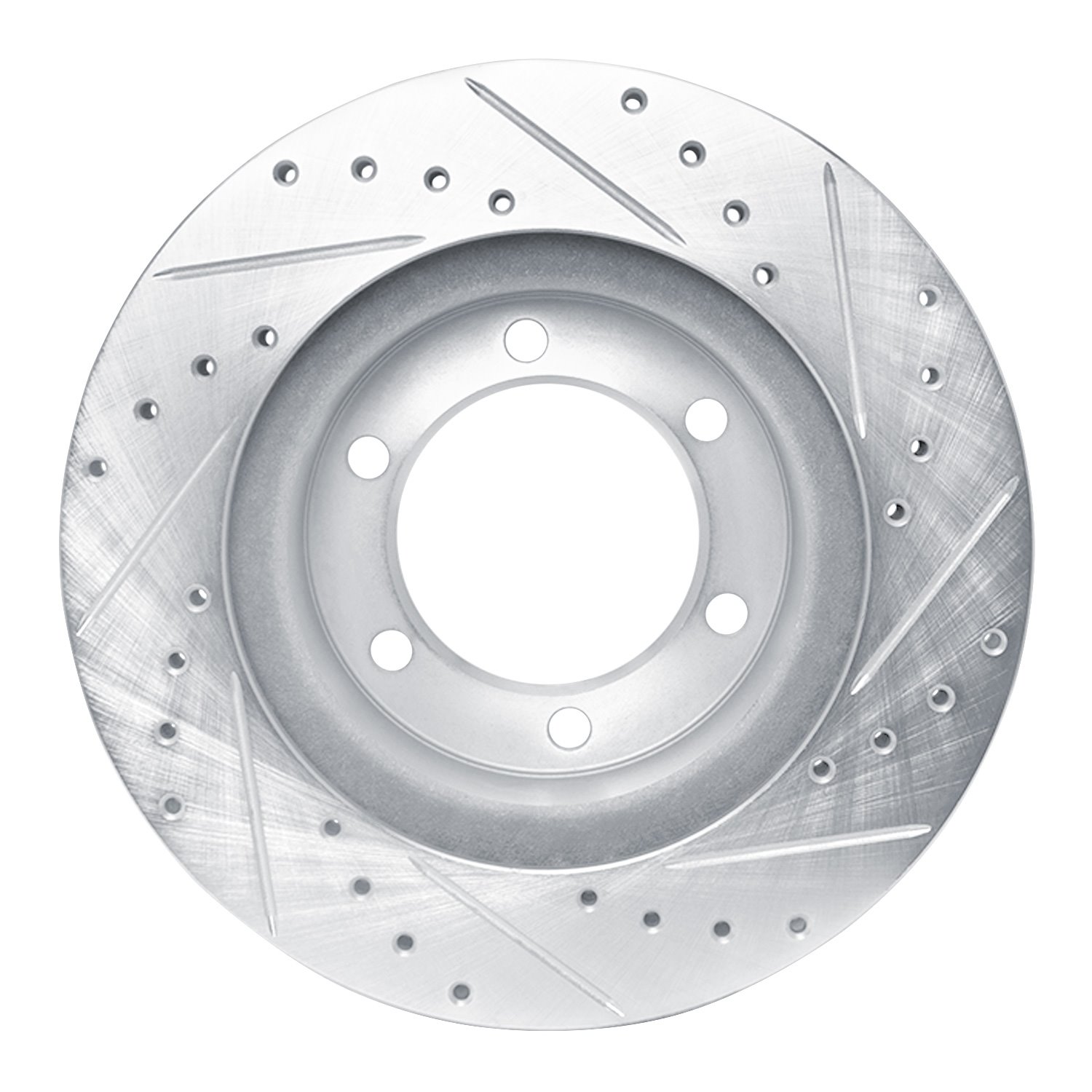 631-76123L Drilled/Slotted Brake Rotor [Silver], 1995-2004 Lexus/Toyota/Scion, Position: Front Left
