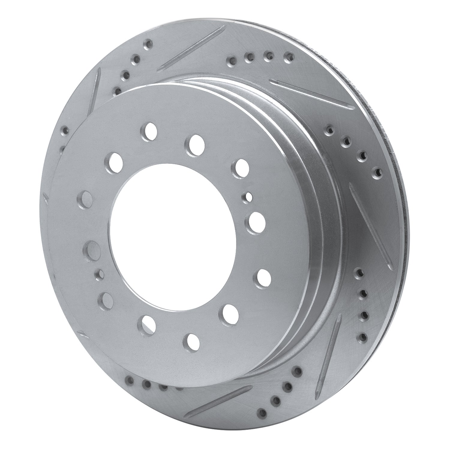 631-76127L Drilled/Slotted Brake Rotor [Silver], 2001-2009 Lexus/Toyota/Scion, Position: Rear Left