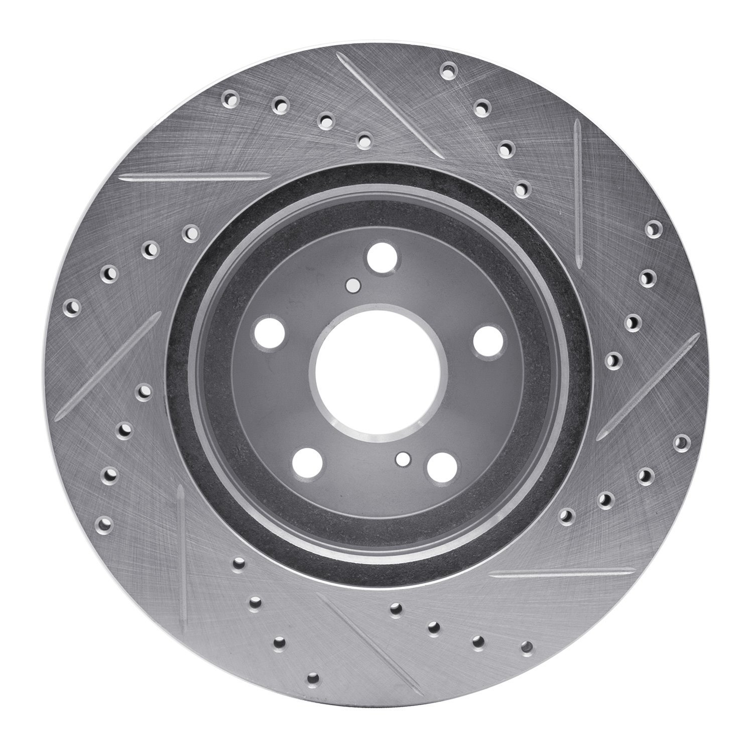 631-76129L Drilled/Slotted Brake Rotor [Silver], 2004-2009 Lexus/Toyota/Scion, Position: Front Left