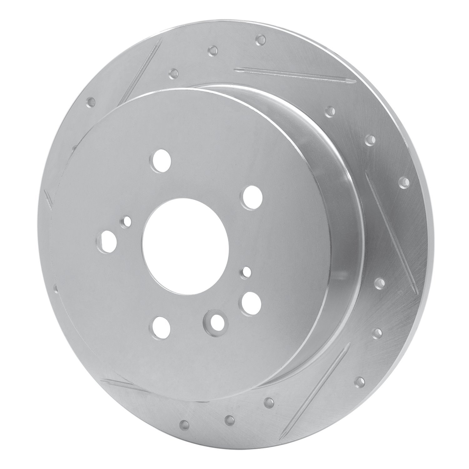 631-76131L Drilled/Slotted Brake Rotor [Silver], 2004-2010 Lexus/Toyota/Scion, Position: Rear Left