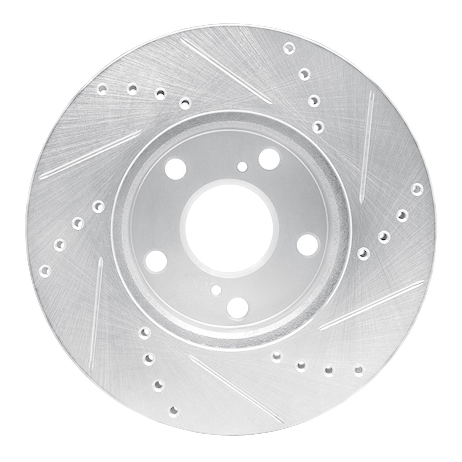 631-76133L Drilled/Slotted Brake Rotor [Silver], 2005-2015 Lexus/Toyota/Scion, Position: Front Left