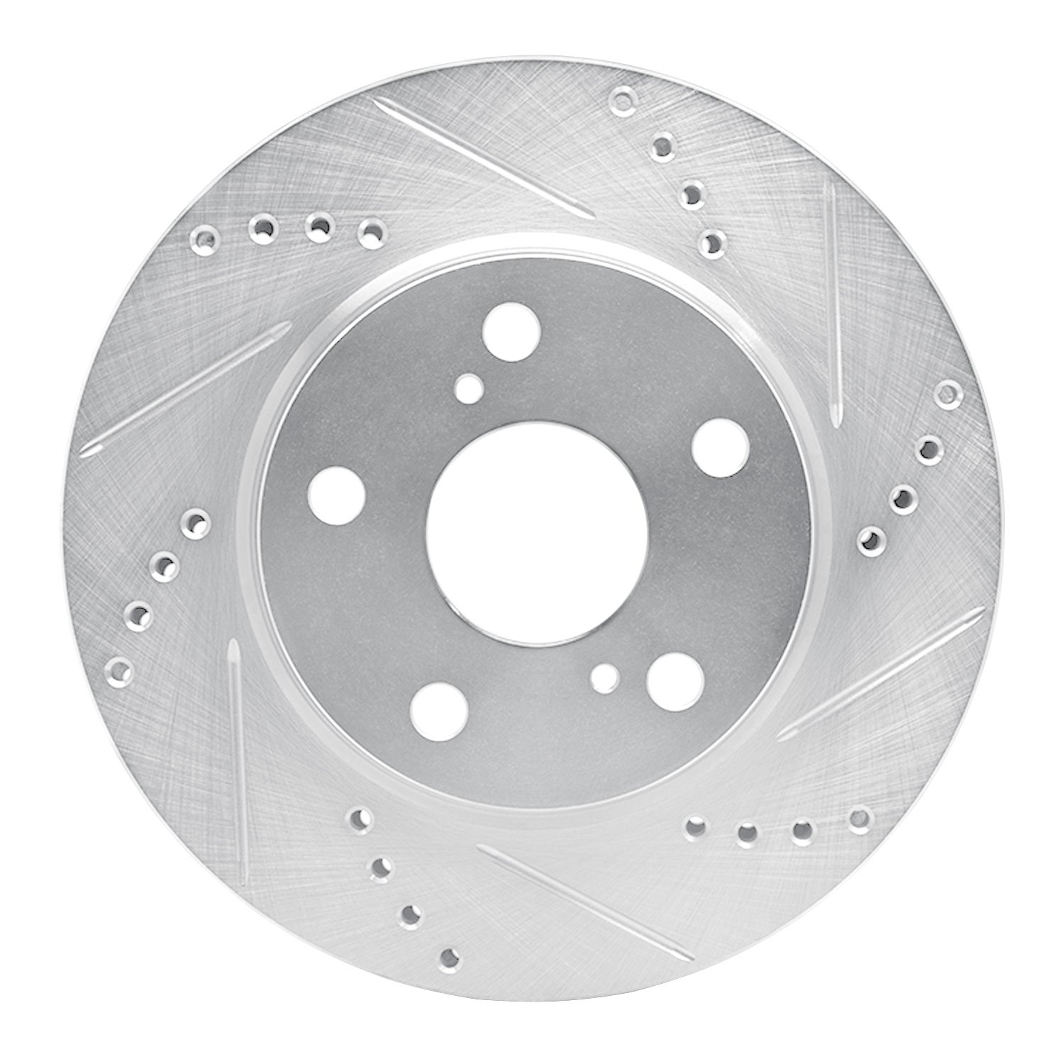 631-76135R Drilled/Slotted Brake Rotor [Silver], 2006-2018 Multiple Makes/Models, Position: Front Right