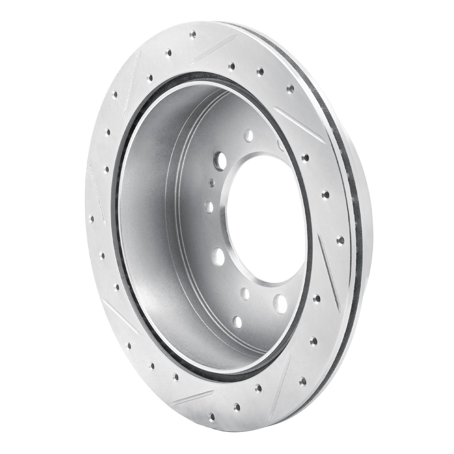 631-76137R Drilled/Slotted Brake Rotor [Silver], Fits Select Lexus/Toyota/Scion, Position: Rear Right