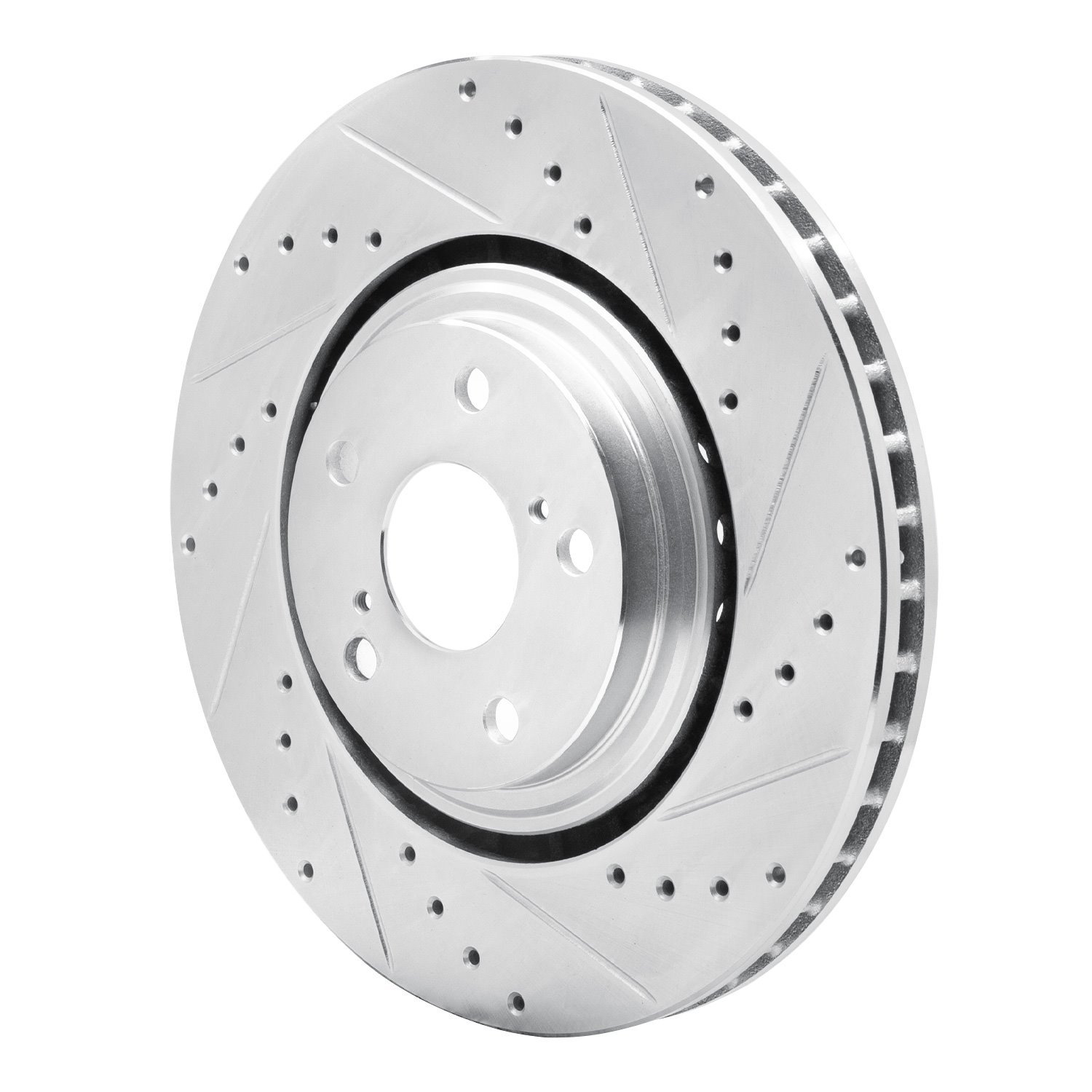 631-76138R Drilled/Slotted Brake Rotor [Silver], Fits Select Lexus/Toyota/Scion, Position: Front Right
