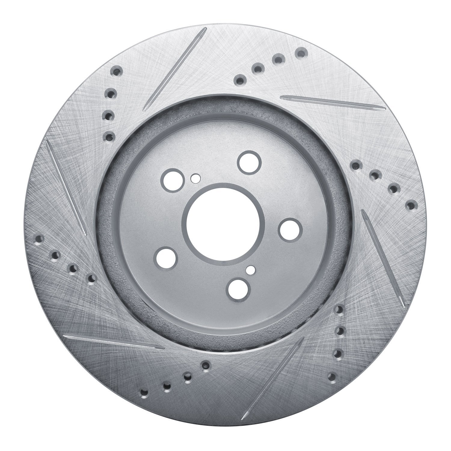 631-76155R Drilled/Slotted Brake Rotor [Silver], Fits Select Lexus/Toyota/Scion, Position: Front Right
