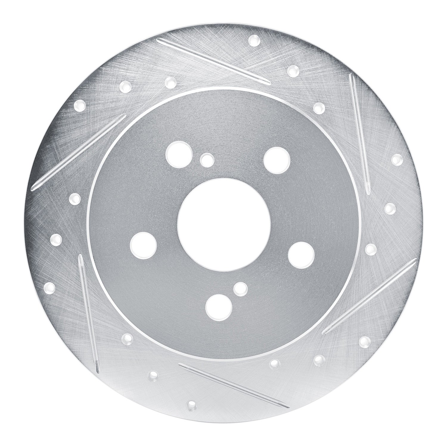 631-76156R Drilled/Slotted Brake Rotor [Silver], Fits Select Lexus/Toyota/Scion, Position: Rear Right