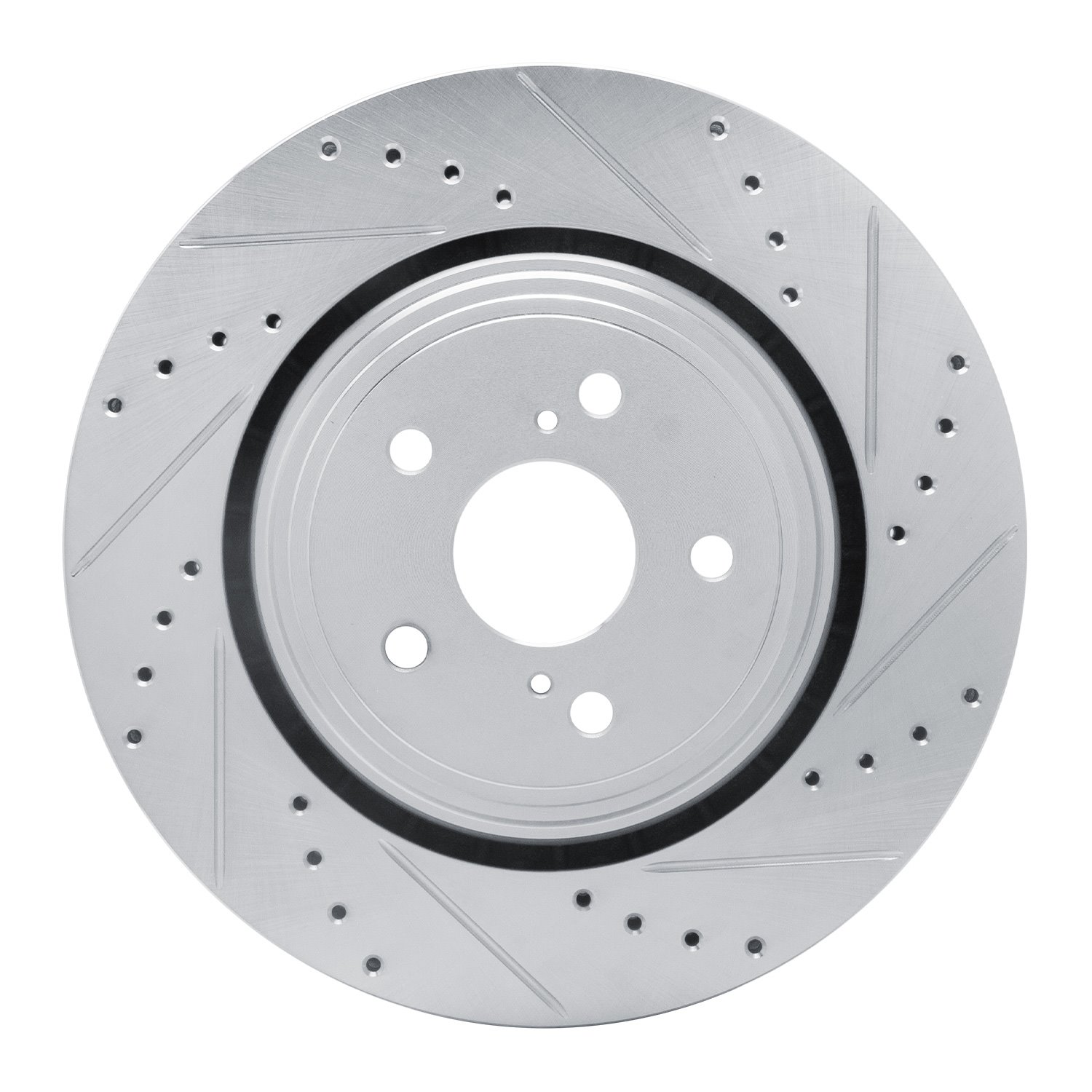 631-76158R Drilled/Slotted Brake Rotor [Silver], Fits Select Lexus/Toyota/Scion, Position: Front Right
