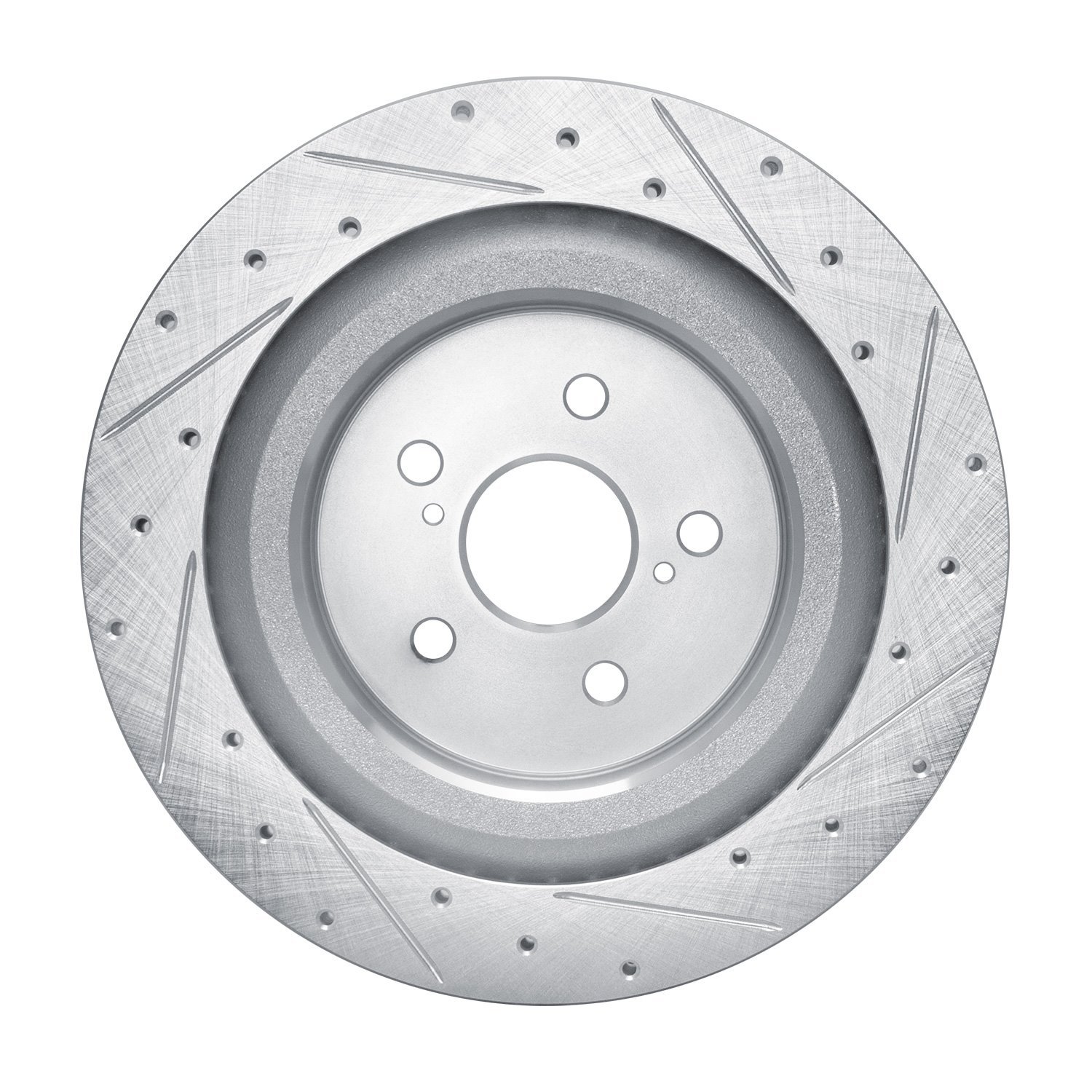 631-76159L Drilled/Slotted Brake Rotor [Silver], Fits Select Lexus/Toyota/Scion, Position: Rear Left