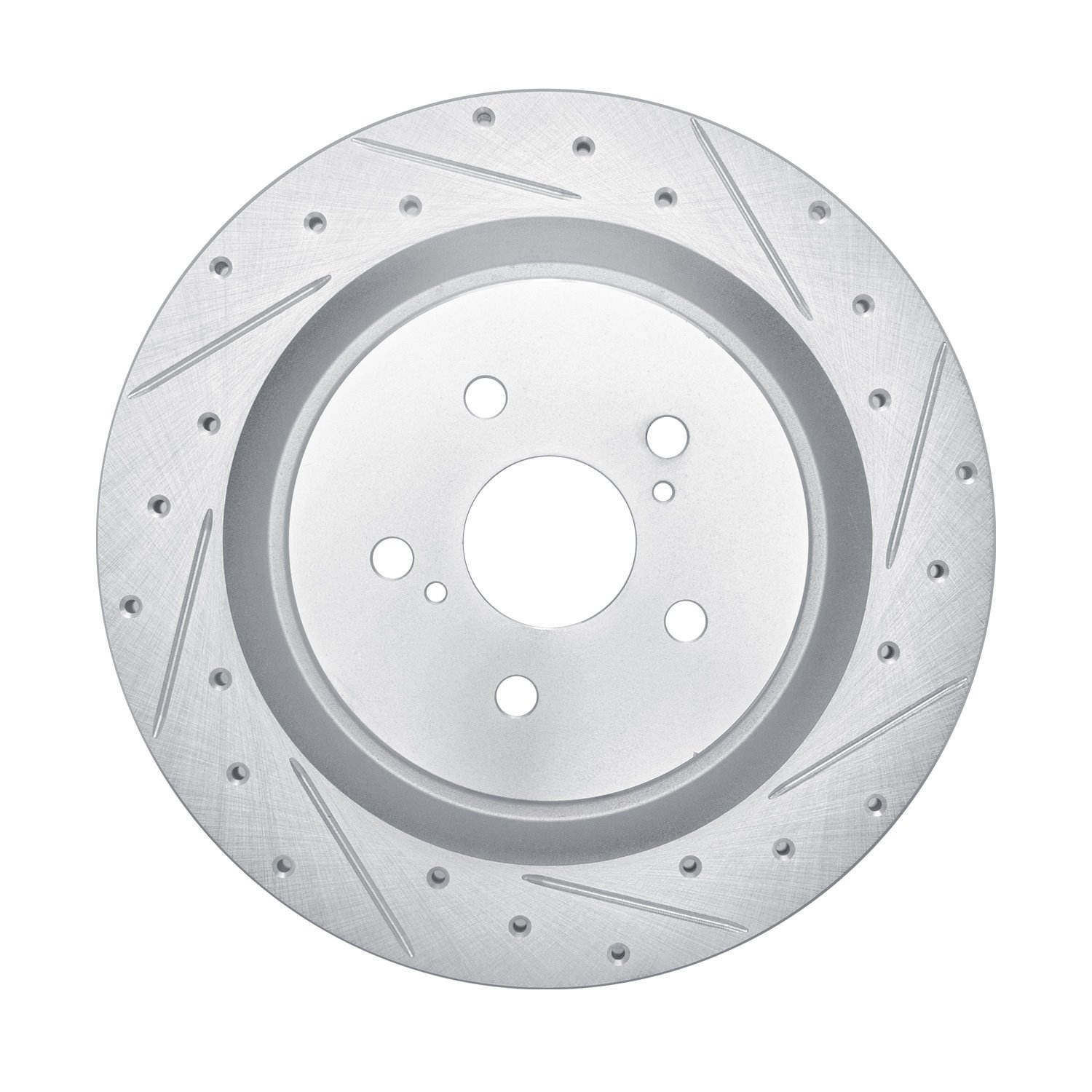 631-76159R Drilled/Slotted Brake Rotor [Silver], Fits Select Lexus/Toyota/Scion, Position: Rear Right