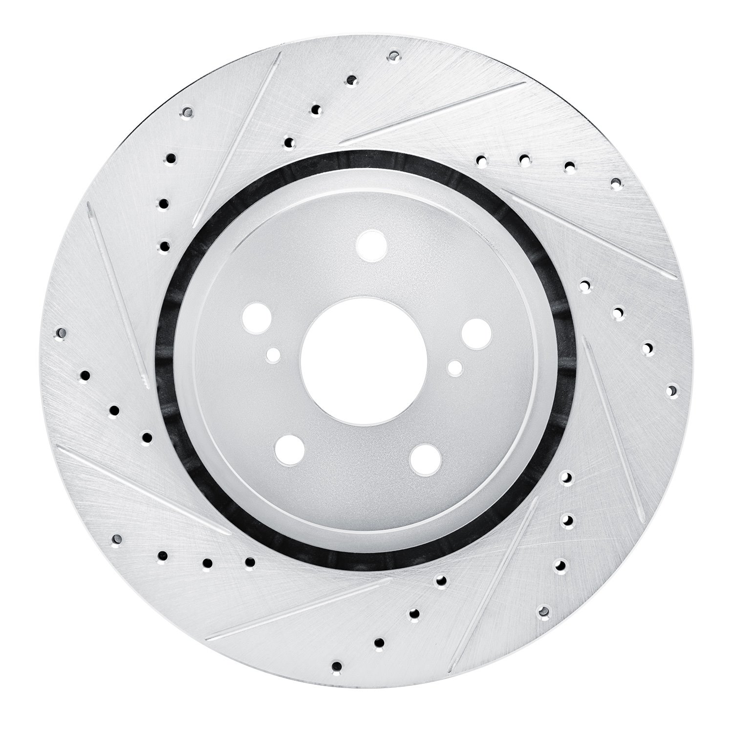 631-76160L Drilled/Slotted Brake Rotor [Silver], Fits Select Lexus/Toyota/Scion, Position: Front Left