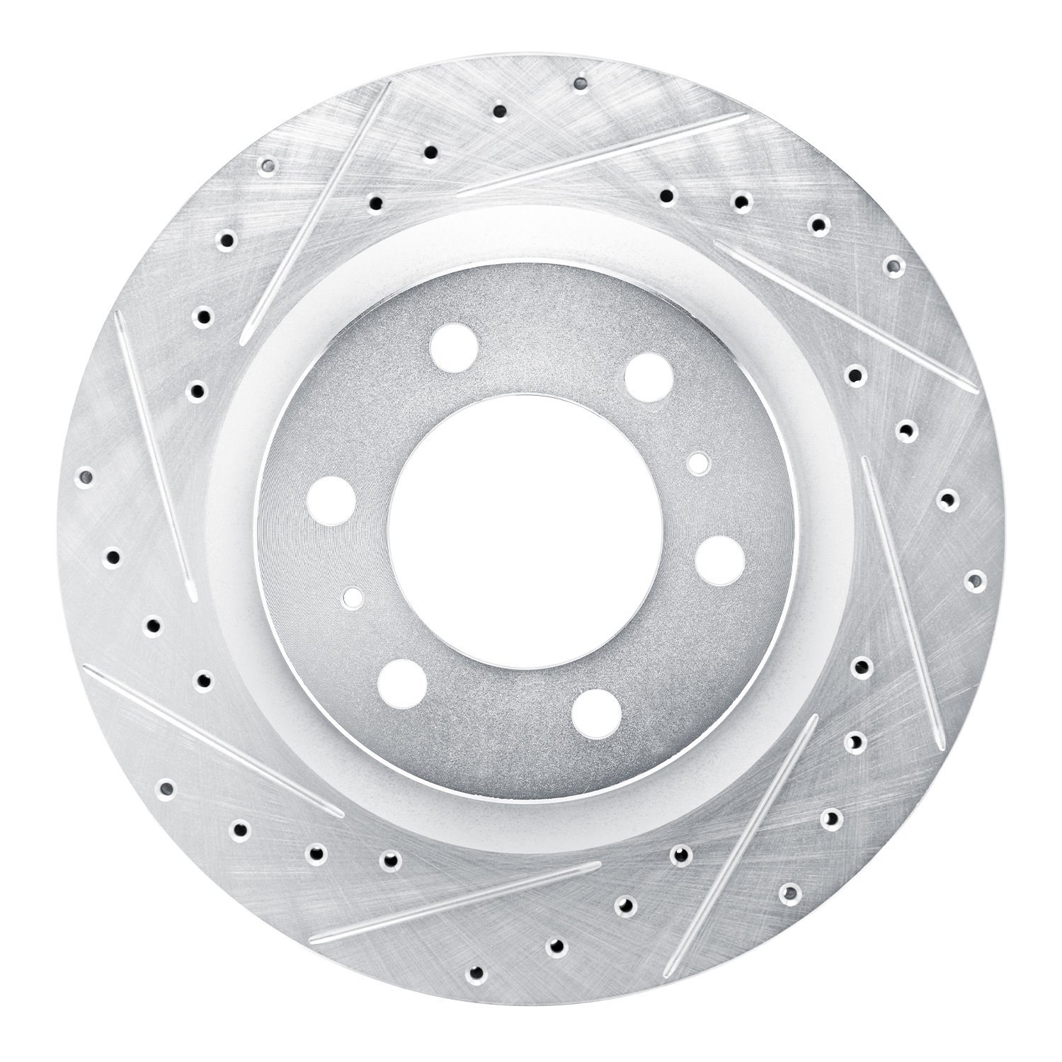 631-76162L Drilled/Slotted Brake Rotor [Silver], Fits Select Lexus/Toyota/Scion, Position: Front Left