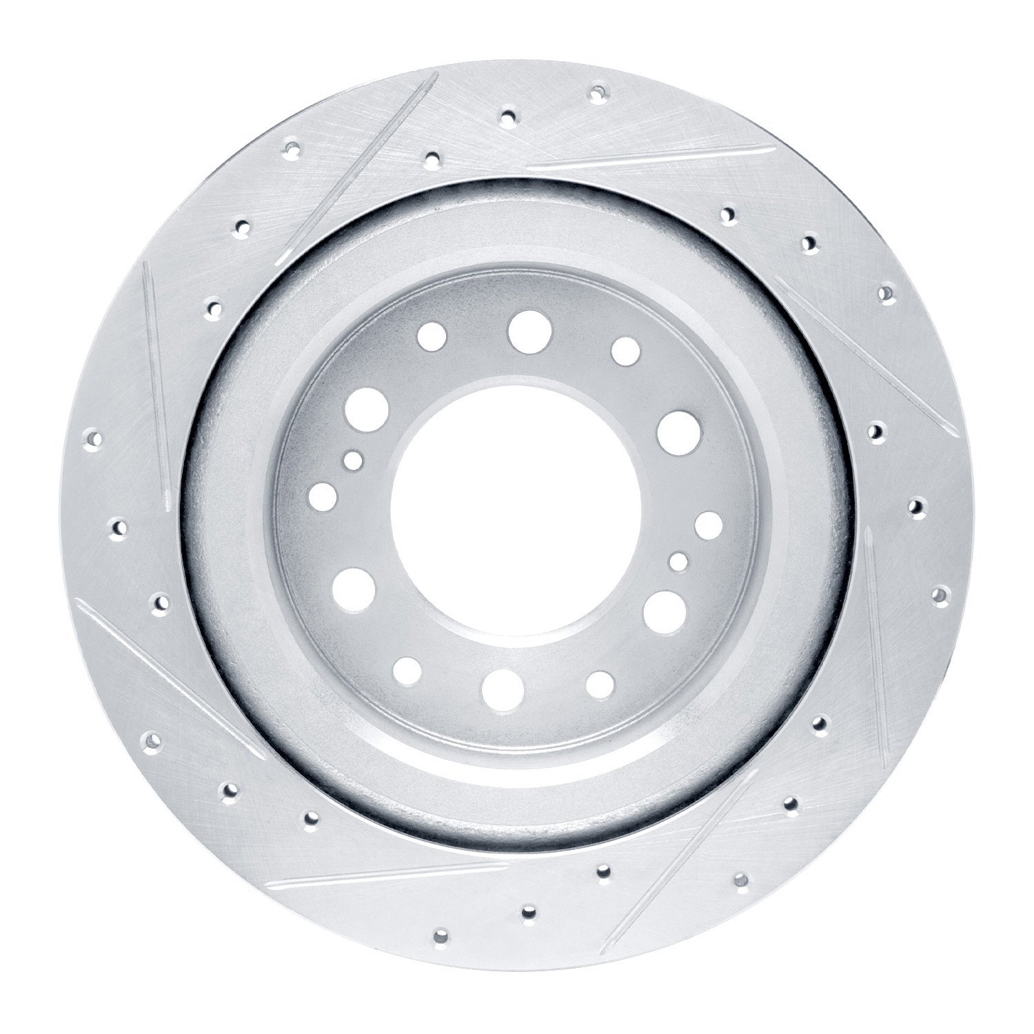 631-76163R Drilled/Slotted Brake Rotor [Silver], Fits Select Lexus/Toyota/Scion, Position: Rear Right