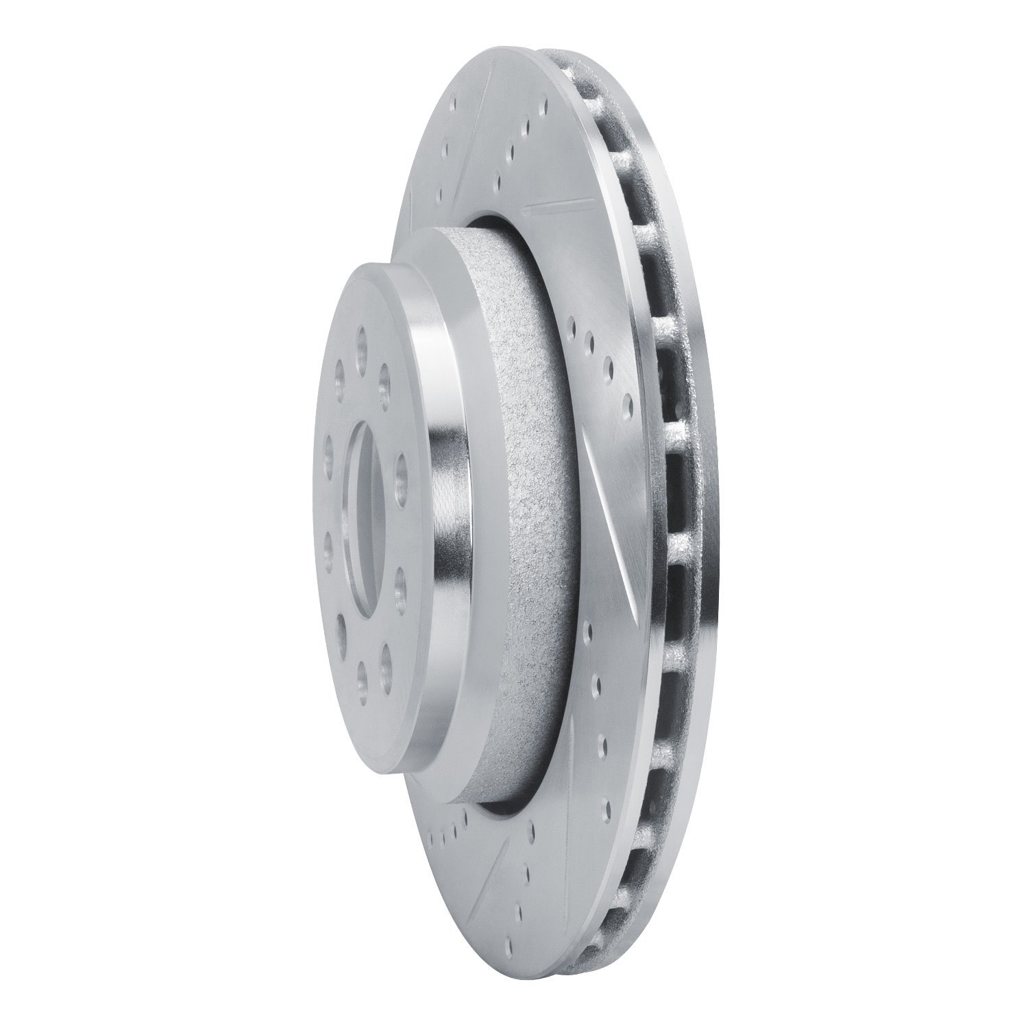 631-79003L Drilled/Slotted Brake Rotor [Silver], 2014-2016 Maserati, Position: Rear Left