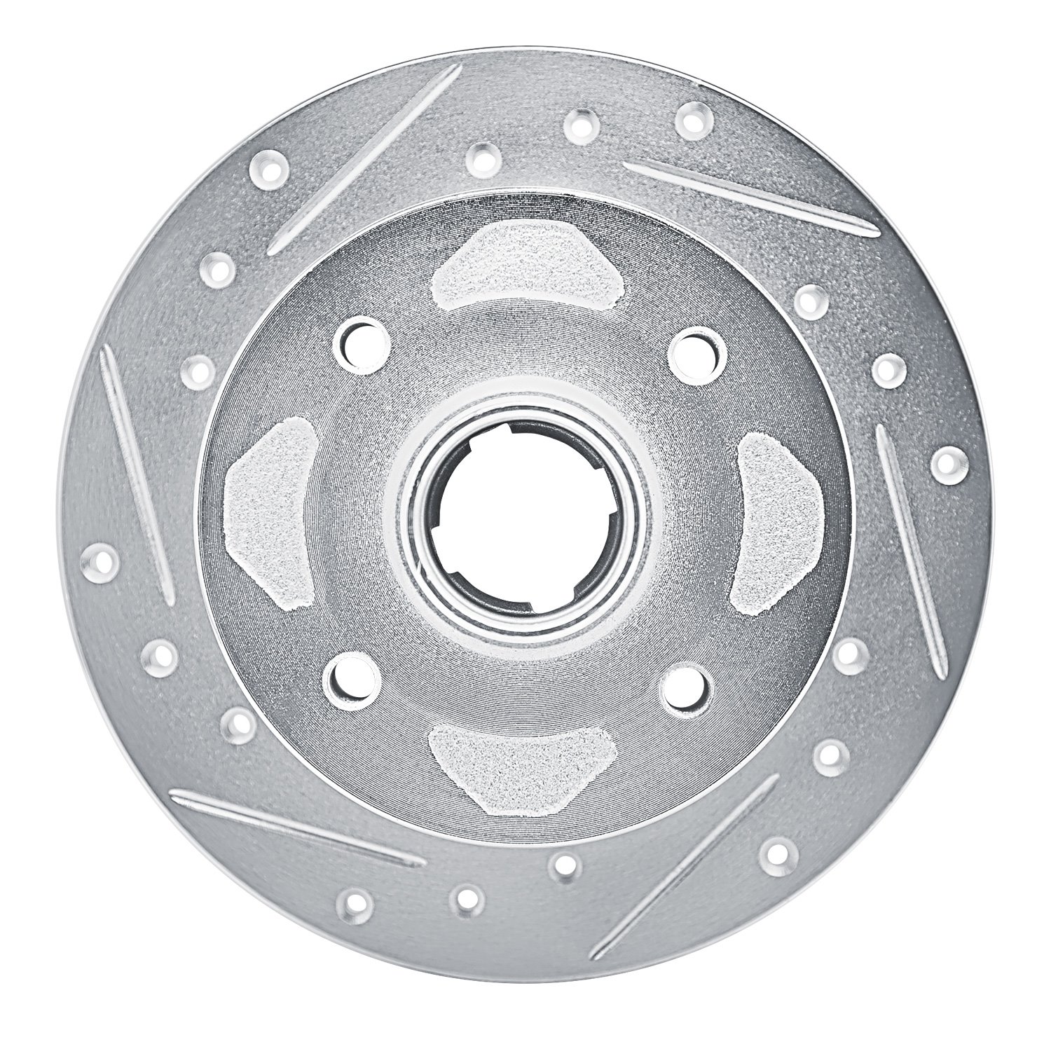 631-80002L Drilled/Slotted Brake Rotor [Silver], 1979-1982 Ford/Lincoln/Mercury/Mazda, Position: Front Left