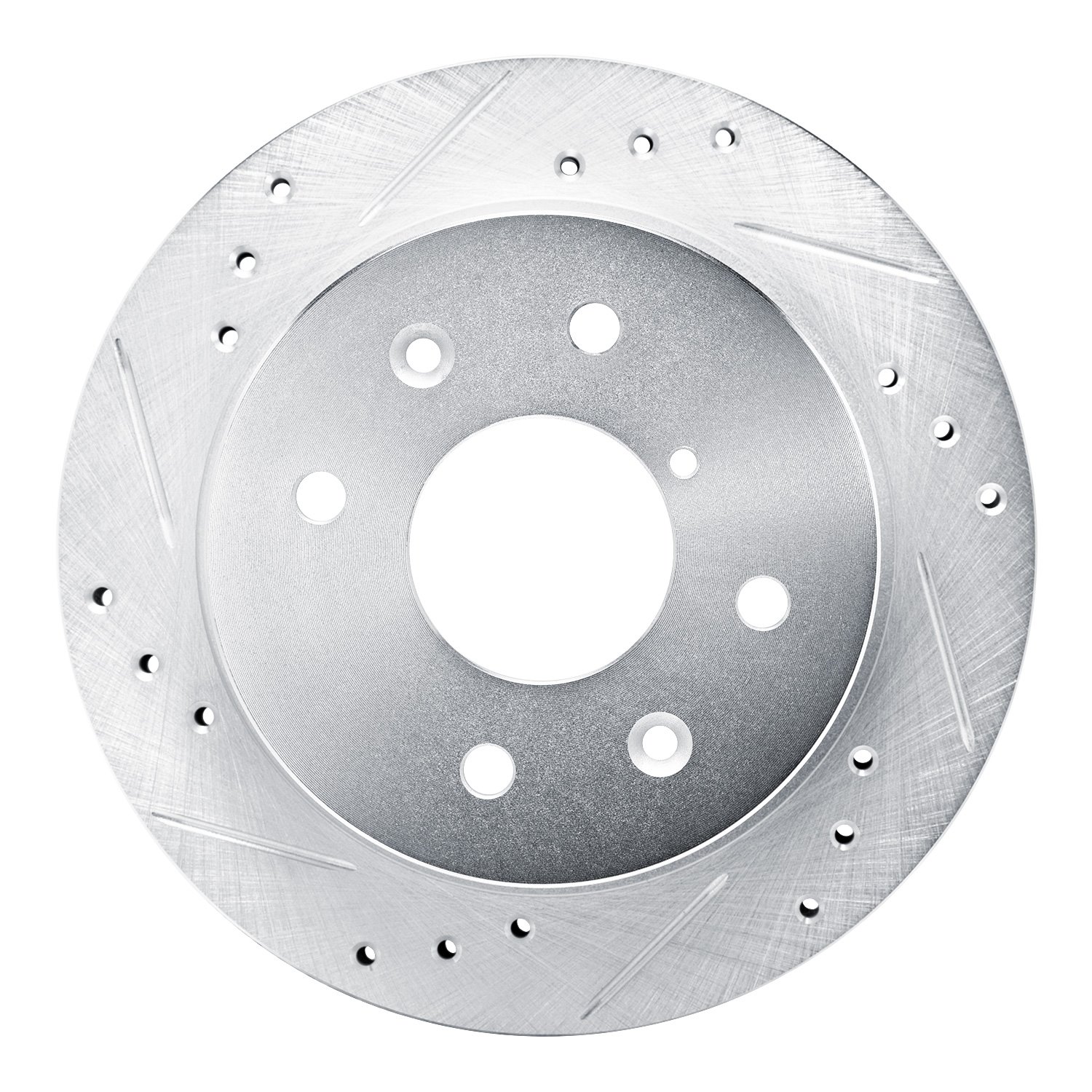 631-80008L Drilled/Slotted Brake Rotor [Silver], 1984-1985 Ford/Lincoln/Mercury/Mazda, Position: Rear Left