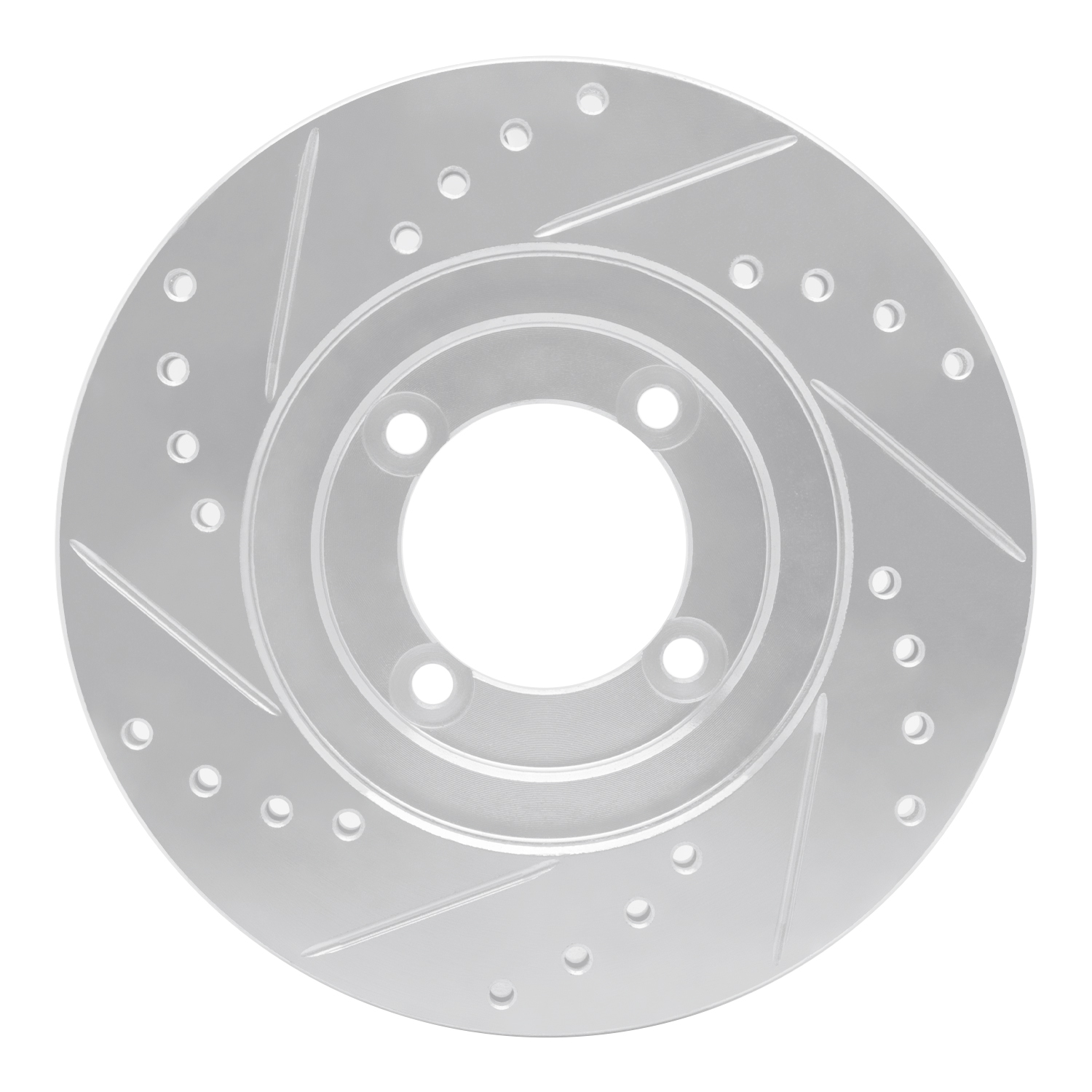 631-80010R Drilled/Slotted Brake Rotor [Silver], 1983-1987 Ford/Lincoln/Mercury/Mazda, Position: Front Right