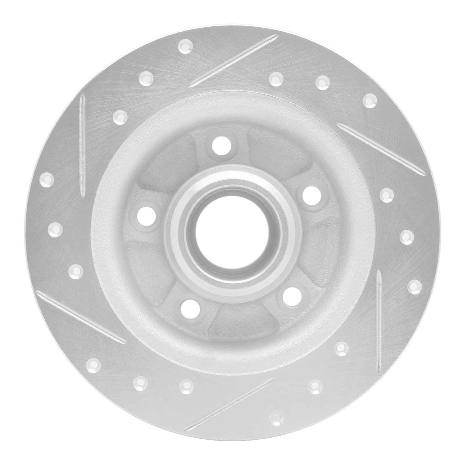 631-80017R Drilled/Slotted Brake Rotor [Silver], 1988-1992 Ford/Lincoln/Mercury/Mazda, Position: Rear Right