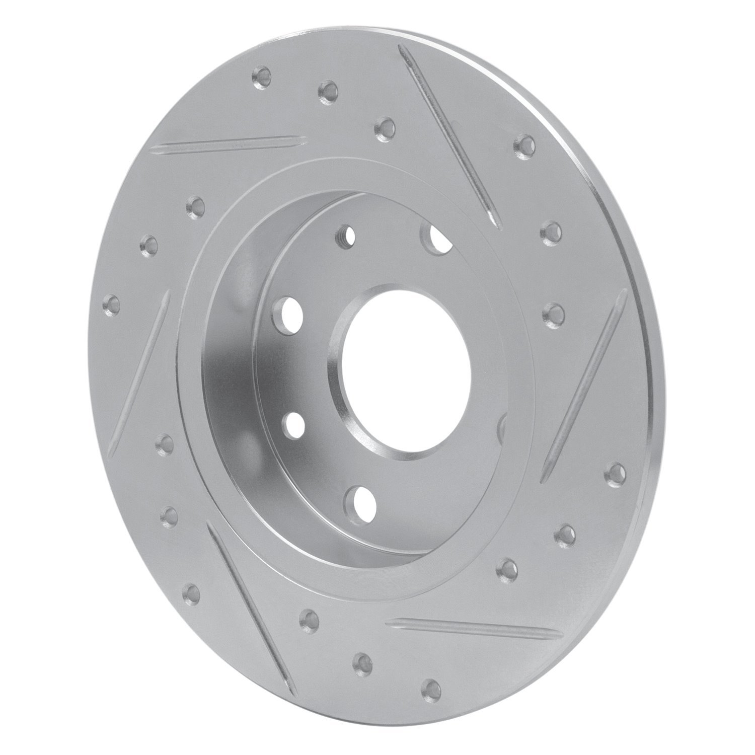 631-80023L Drilled/Slotted Brake Rotor [Silver], 1990-1993 Ford/Lincoln/Mercury/Mazda, Position: Rear Left