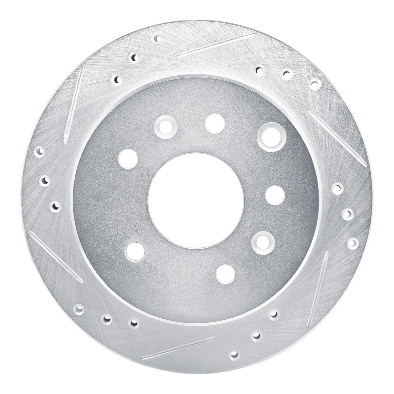 631-80026L Drilled/Slotted Brake Rotor [Silver], 1990-1991 Ford/Lincoln/Mercury/Mazda, Position: Rear Left
