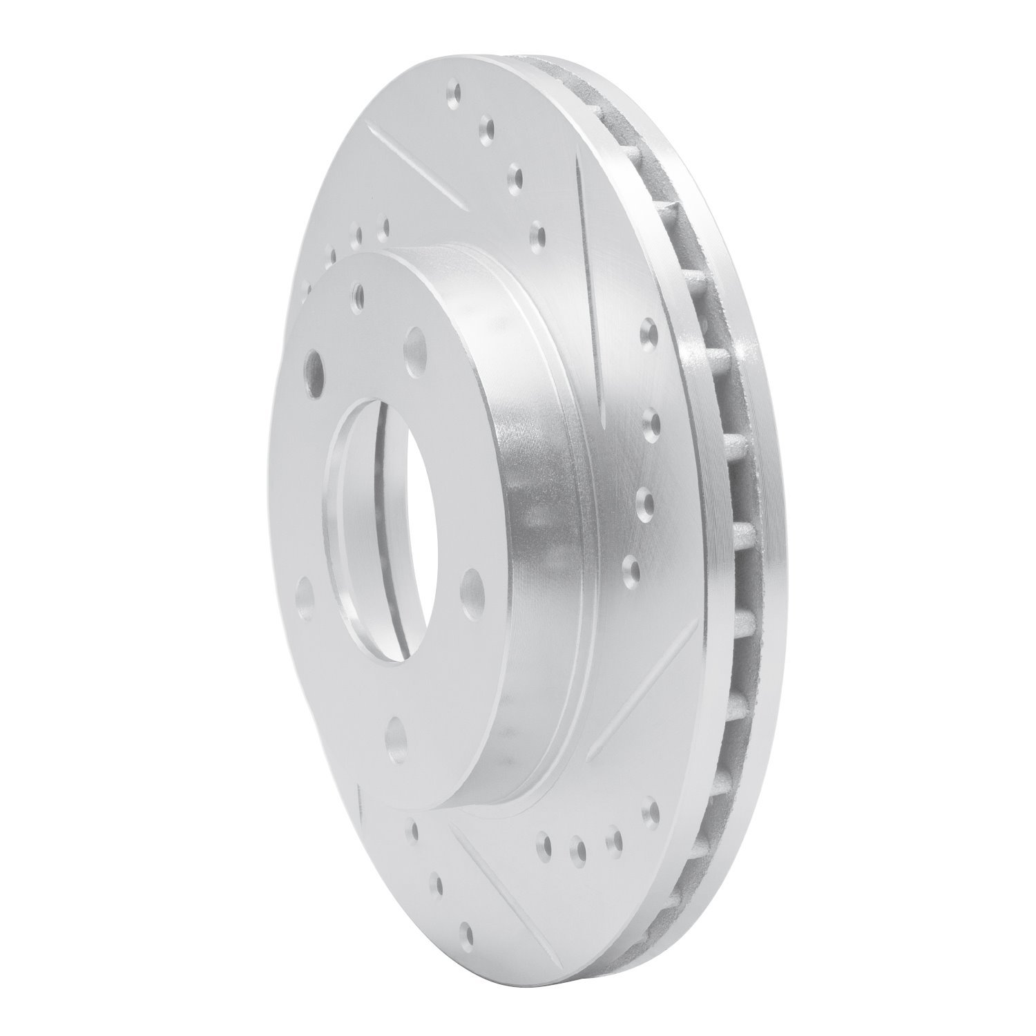 631-80028R Drilled/Slotted Brake Rotor [Silver], 1993-2003 Ford/Lincoln/Mercury/Mazda, Position: Front Right