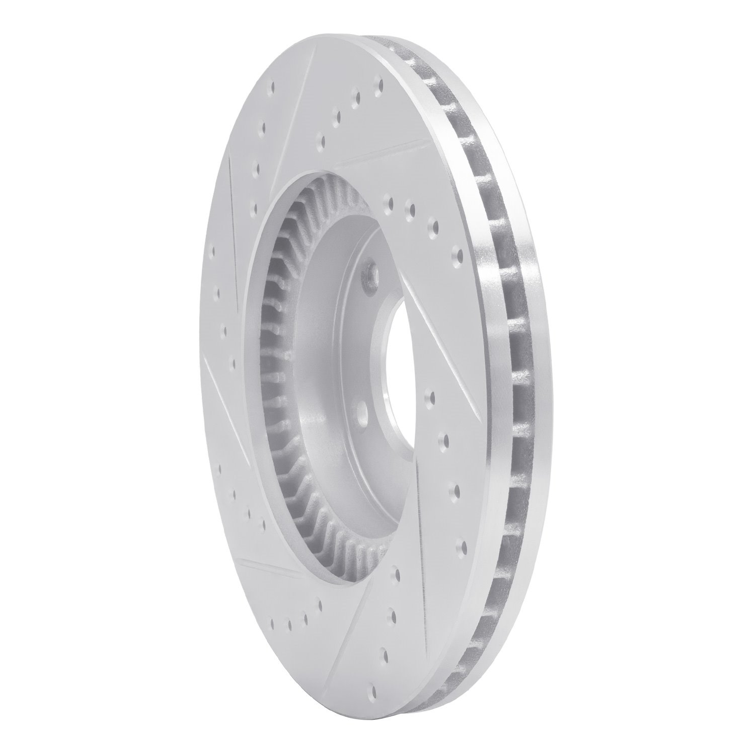 631-80035R Drilled/Slotted Brake Rotor [Silver], 2001-2002 Ford/Lincoln/Mercury/Mazda, Position: Front Right