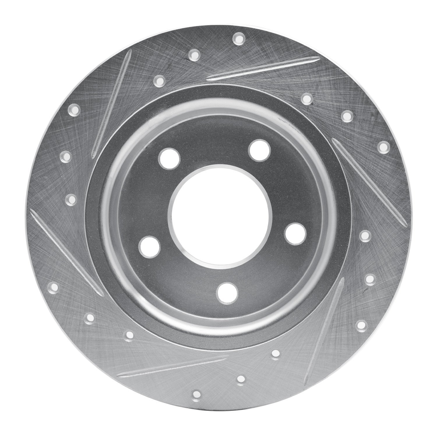 631-80040R Drilled/Slotted Brake Rotor [Silver], 2004-2013 Ford/Lincoln/Mercury/Mazda, Position: Rear Right