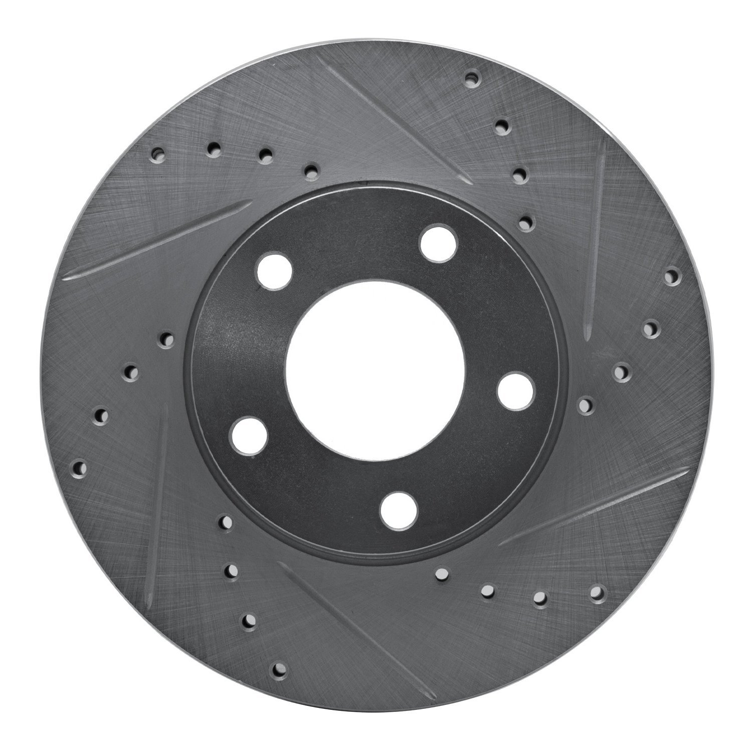 631-80041R Drilled/Slotted Brake Rotor [Silver], 2004-2013 Ford/Lincoln/Mercury/Mazda, Position: Front Right