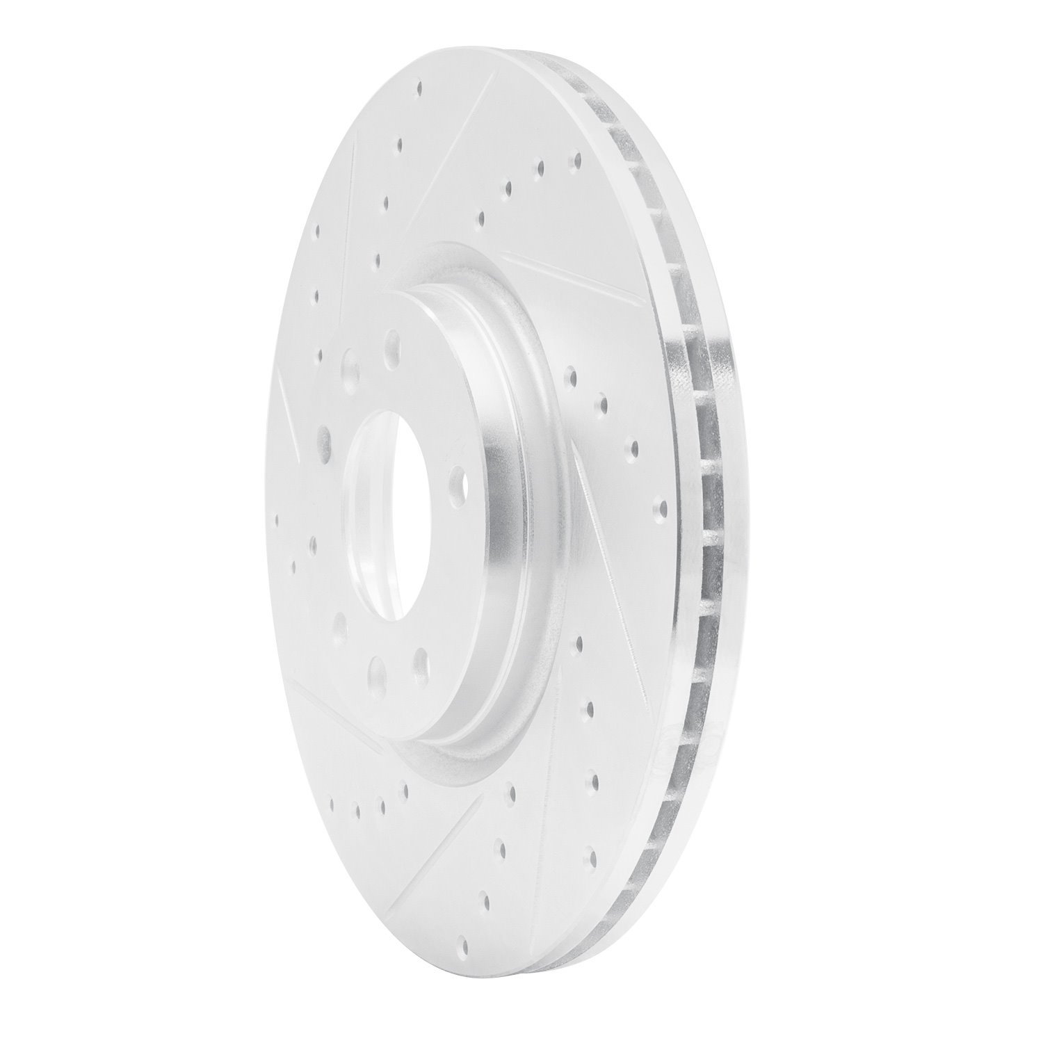 631-80045L Drilled/Slotted Brake Rotor [Silver], 2006-2007 Ford/Lincoln/Mercury/Mazda, Position: Front Left