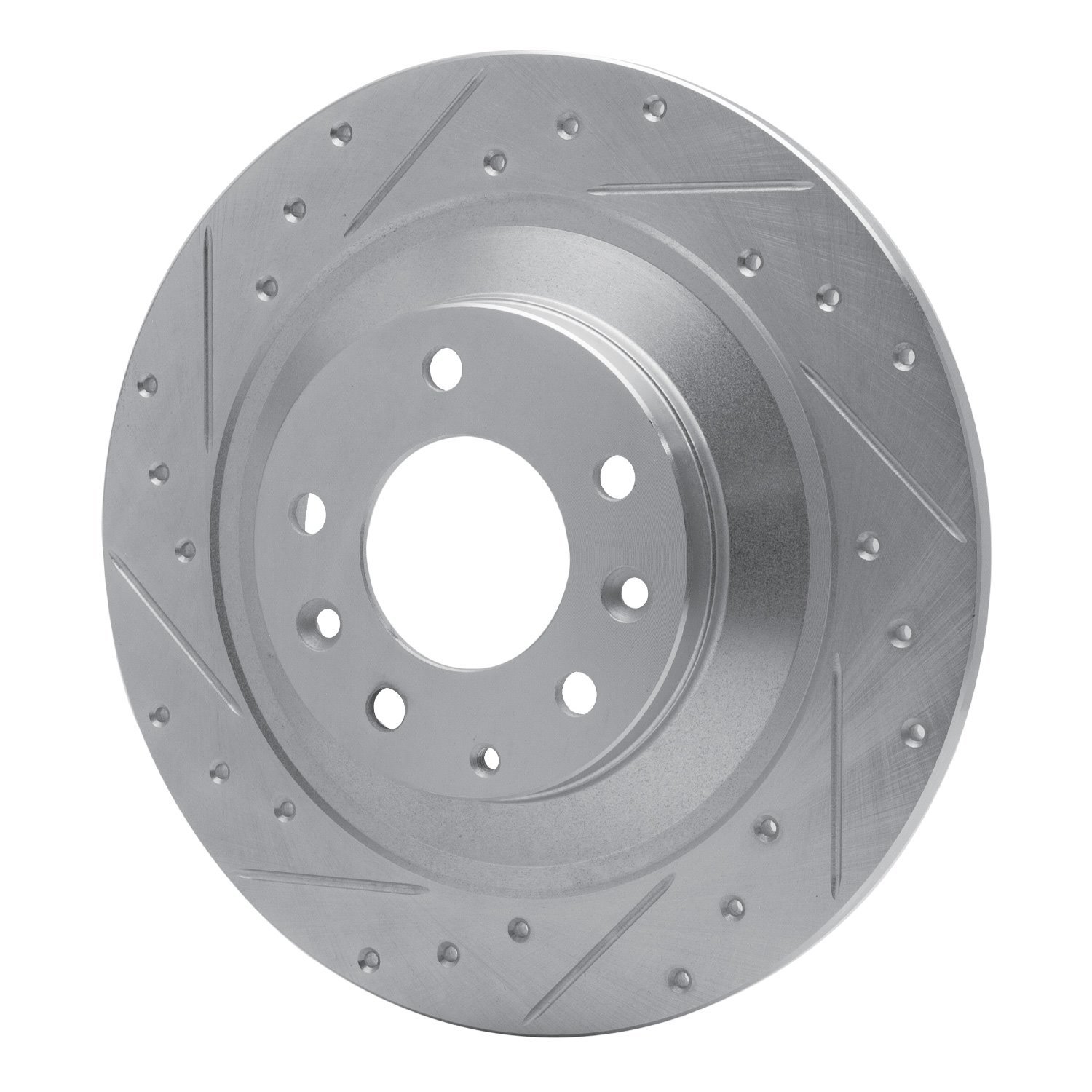 631-80046L Drilled/Slotted Brake Rotor [Silver], 2006-2007 Ford/Lincoln/Mercury/Mazda, Position: Rear Left