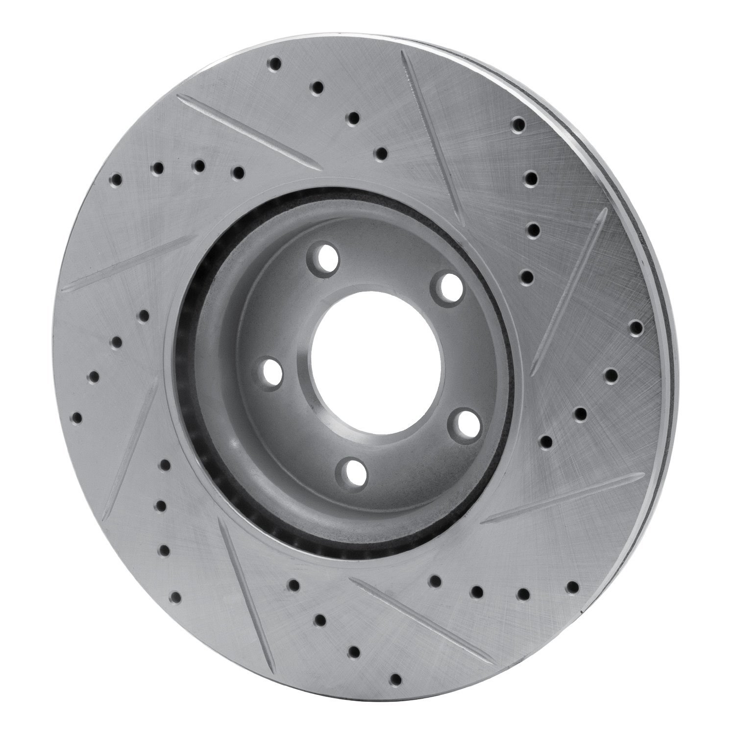 631-80048L Drilled/Slotted Brake Rotor [Silver], 2007-2013 Ford/Lincoln/Mercury/Mazda, Position: Front Left