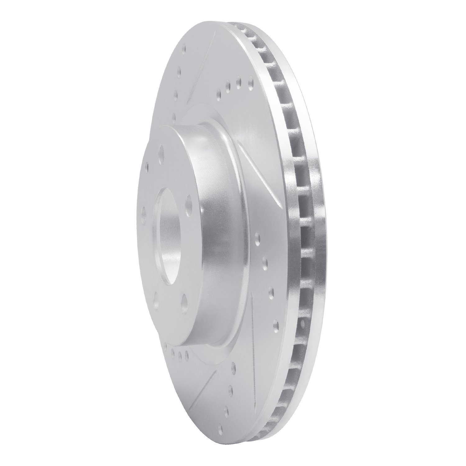 631-80052L Drilled/Slotted Brake Rotor [Silver], Fits Select Ford/Lincoln/Mercury/Mazda, Position: Front Left