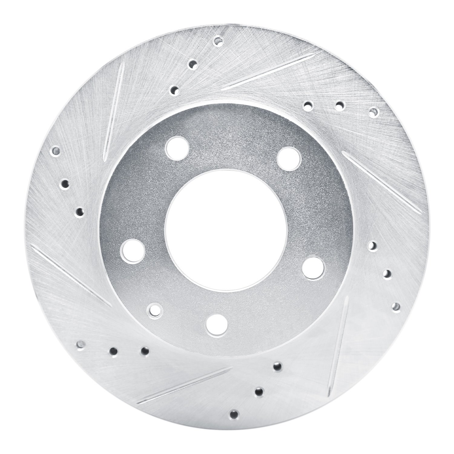 631-80059L Drilled/Slotted Brake Rotor [Silver], 1992-1993 Ford/Lincoln/Mercury/Mazda, Position: Front Left