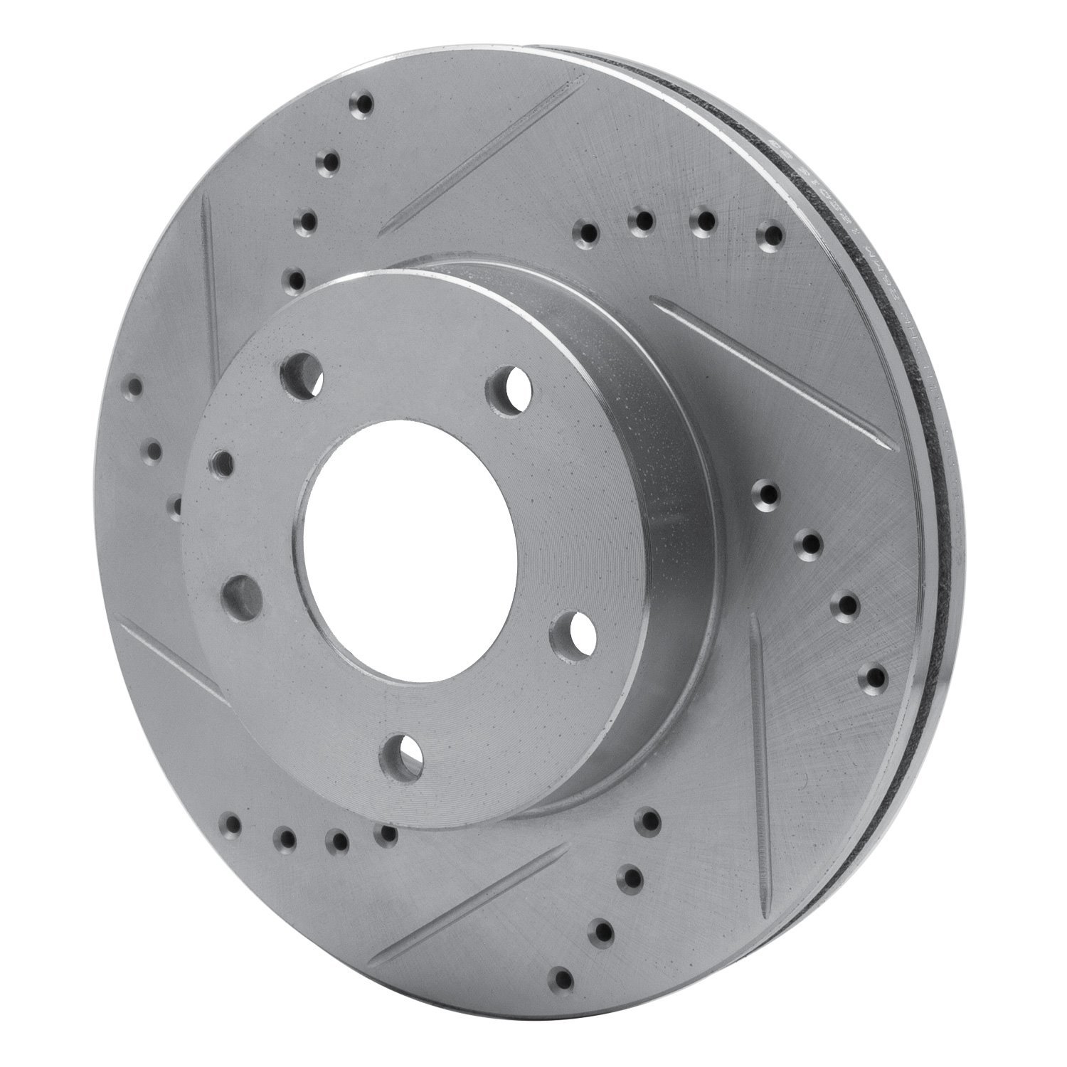 631-80060L Drilled/Slotted Brake Rotor [Silver], 1992-1995 Ford/Lincoln/Mercury/Mazda, Position: Front Left
