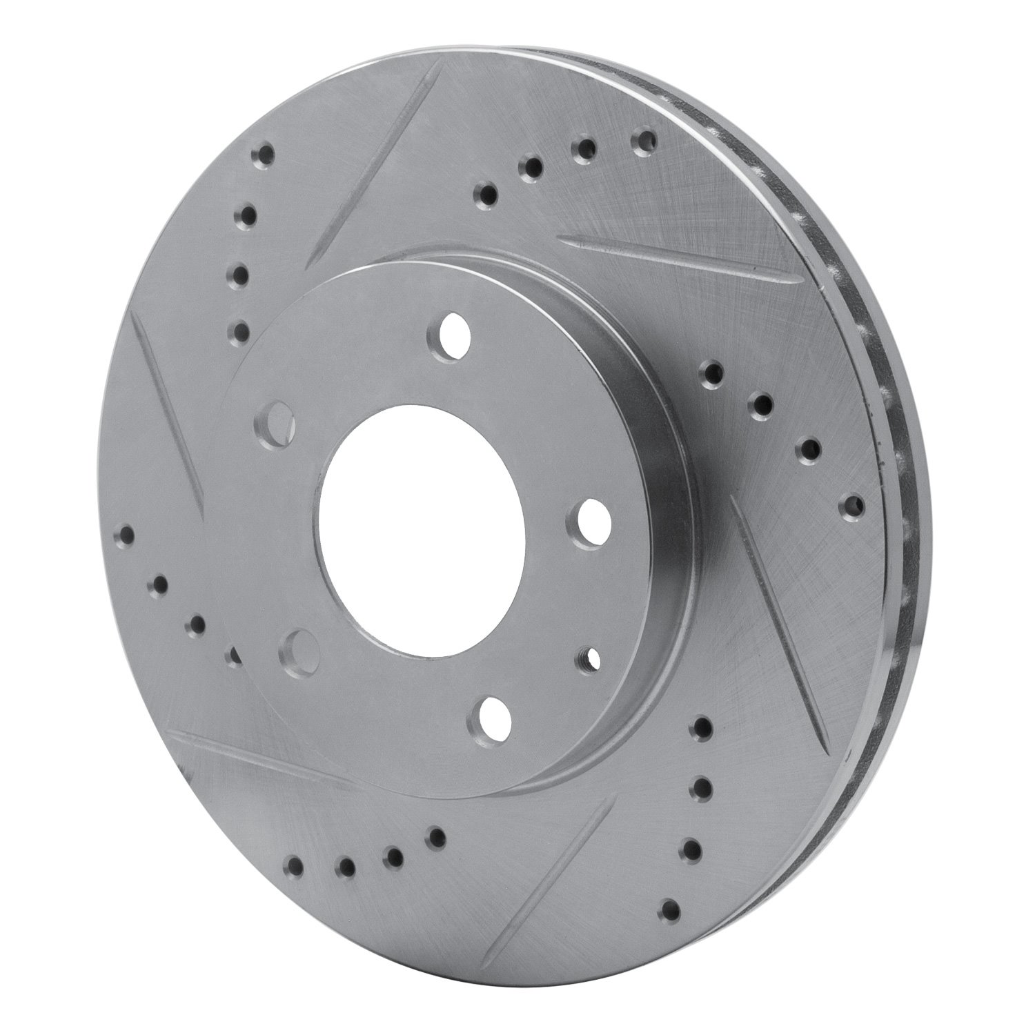 631-80062L Drilled/Slotted Brake Rotor [Silver], 1995-2006 Ford/Lincoln/Mercury/Mazda, Position: Front Left