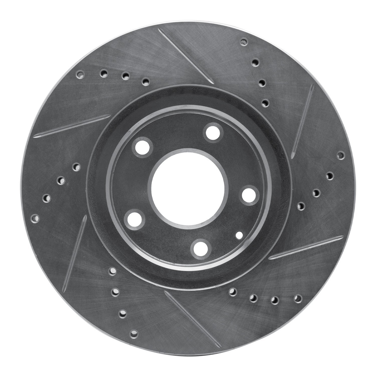 631-80071L Drilled/Slotted Brake Rotor [Silver], 2013-2015 Ford/Lincoln/Mercury/Mazda, Position: Front Left