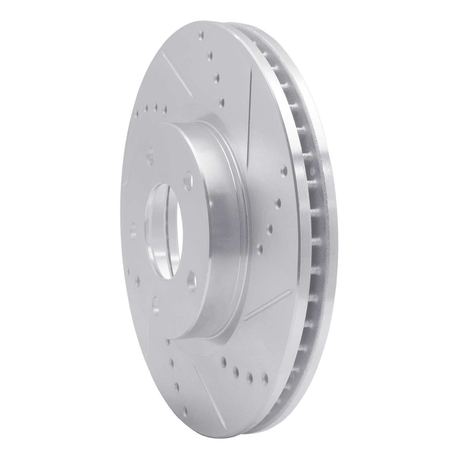 Drilled/Slotted Brake Rotor [Silver], 2013-2015