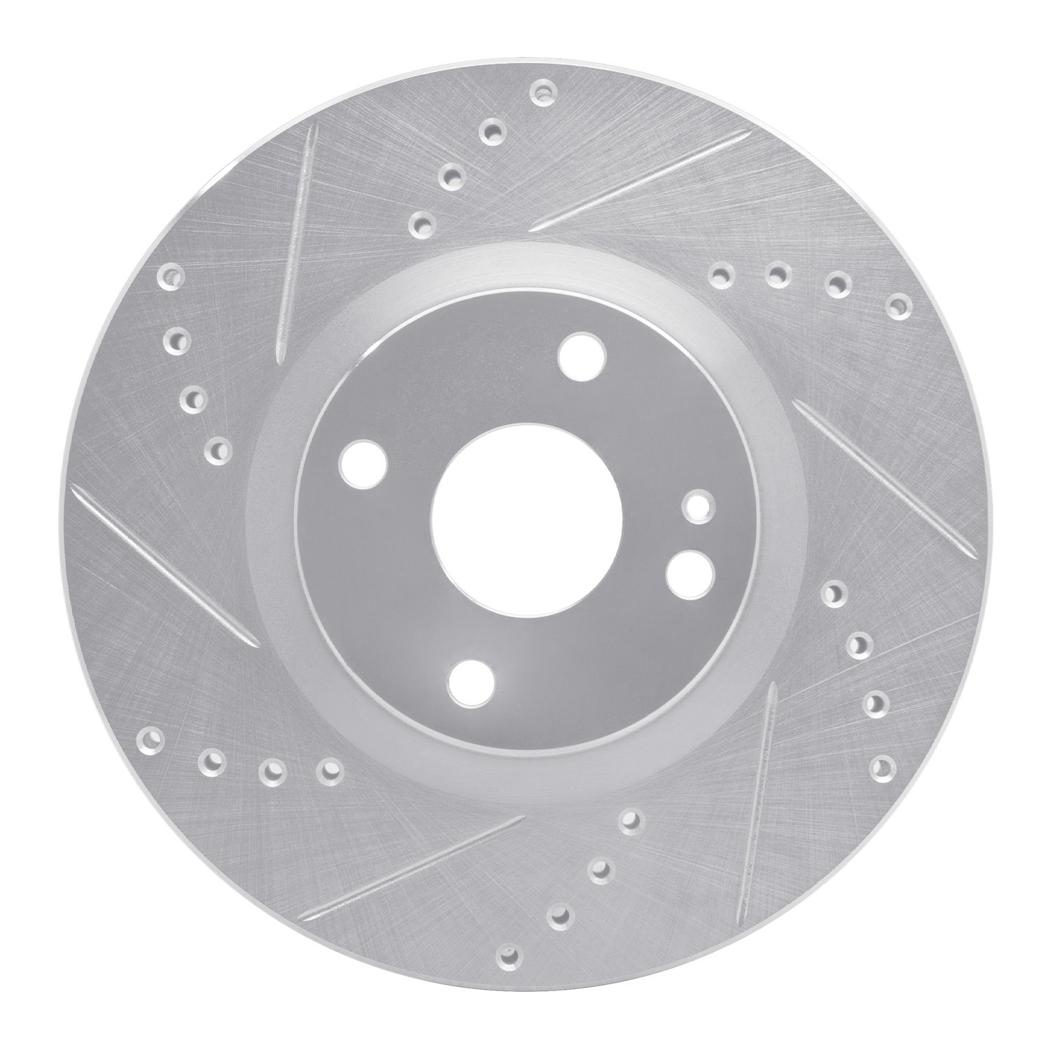 631-80074L Drilled/Slotted Brake Rotor [Silver], Fits Select Multiple Makes/Models, Position: Front Left