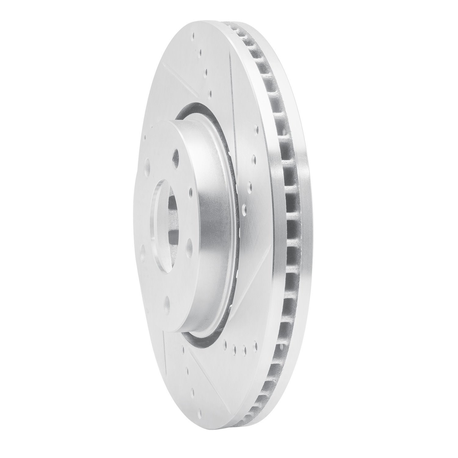 631-80076R Drilled/Slotted Brake Rotor [Silver], Fits Select Ford/Lincoln/Mercury/Mazda, Position: Front Right