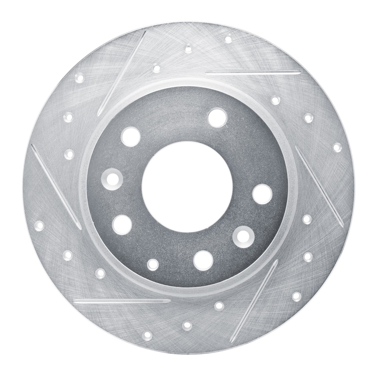 631-80079L Drilled/Slotted Brake Rotor [Silver], Fits Select Ford/Lincoln/Mercury/Mazda, Position: Rear Left