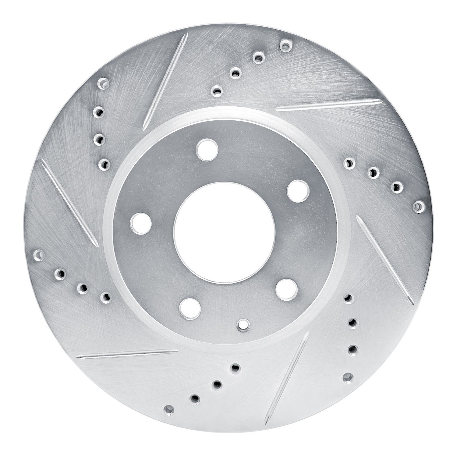 631-80080L Drilled/Slotted Brake Rotor [Silver], 2016-2019 Ford/Lincoln/Mercury/Mazda, Position: Front Left