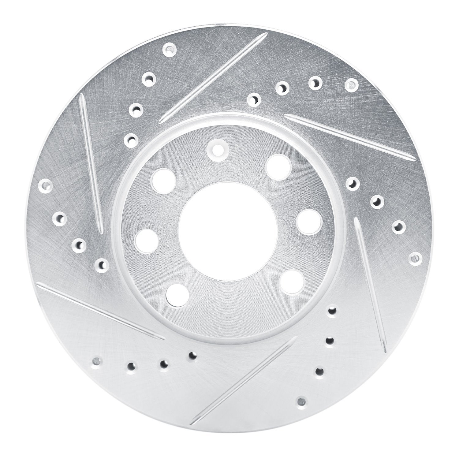631-92001L Drilled/Slotted Brake Rotor [Silver], 2000-2005 GM, Position: Front Left