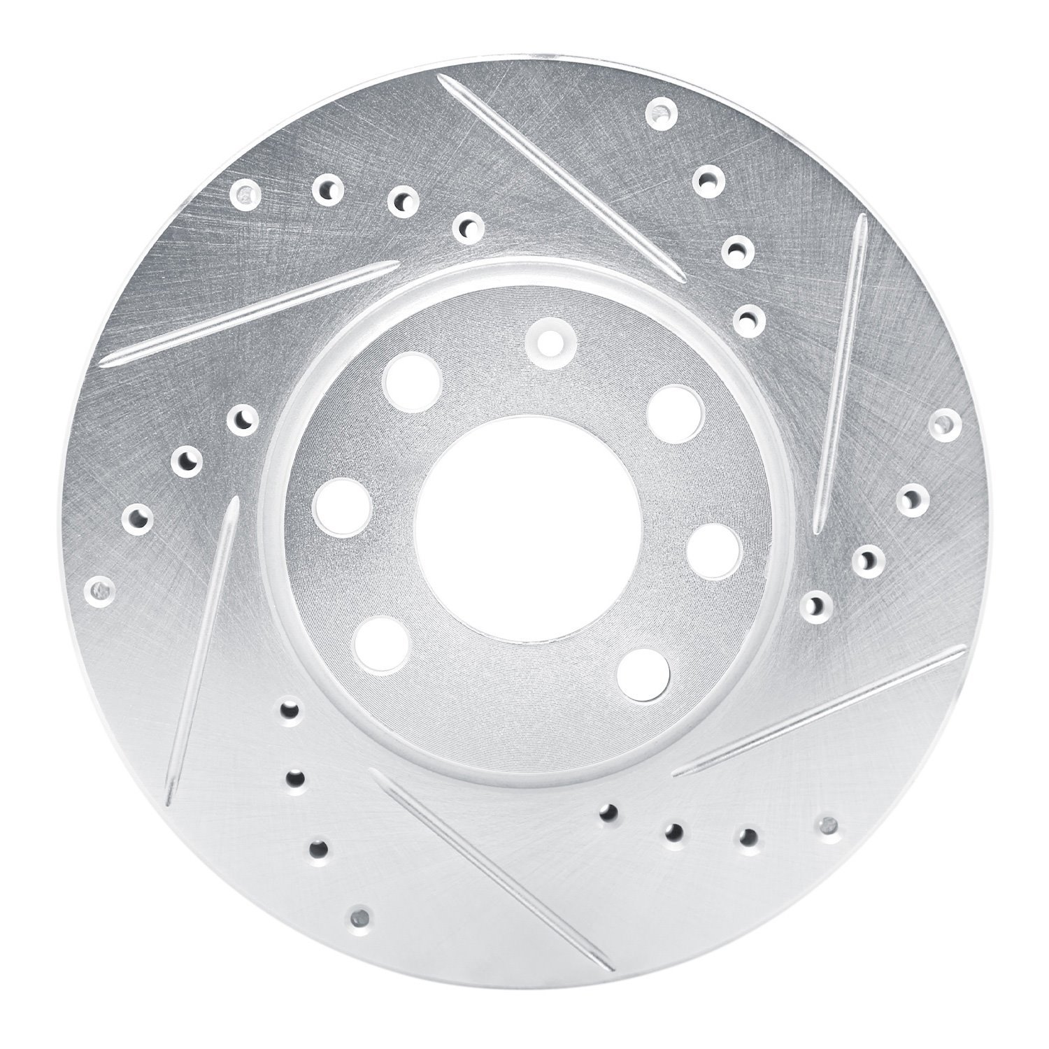 631-92001R Drilled/Slotted Brake Rotor [Silver], 2000-2005 GM, Position: Front Right