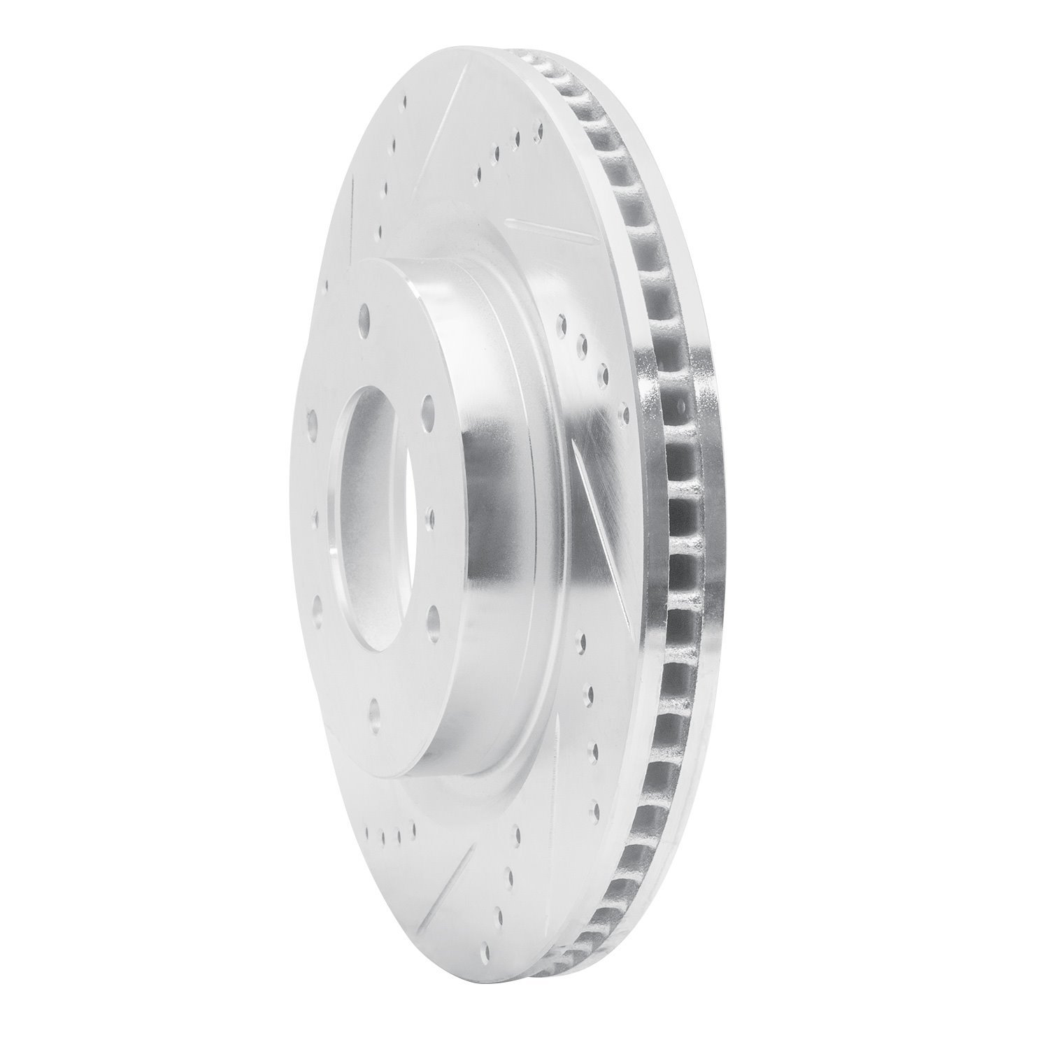 631-92007L Drilled/Slotted Brake Rotor [Silver], 2008-2017 Mitsubishi, Position: Front Left