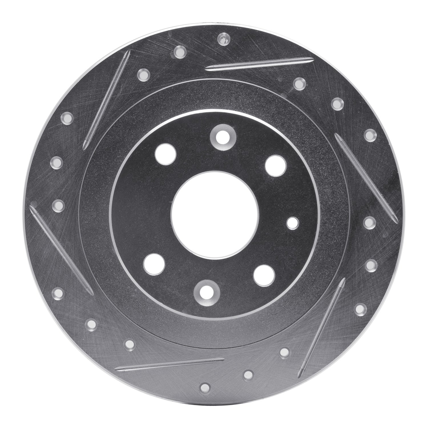 631-92012L Drilled/Slotted Brake Rotor [Silver], 2002-2010 Renault, Position: Rear Left