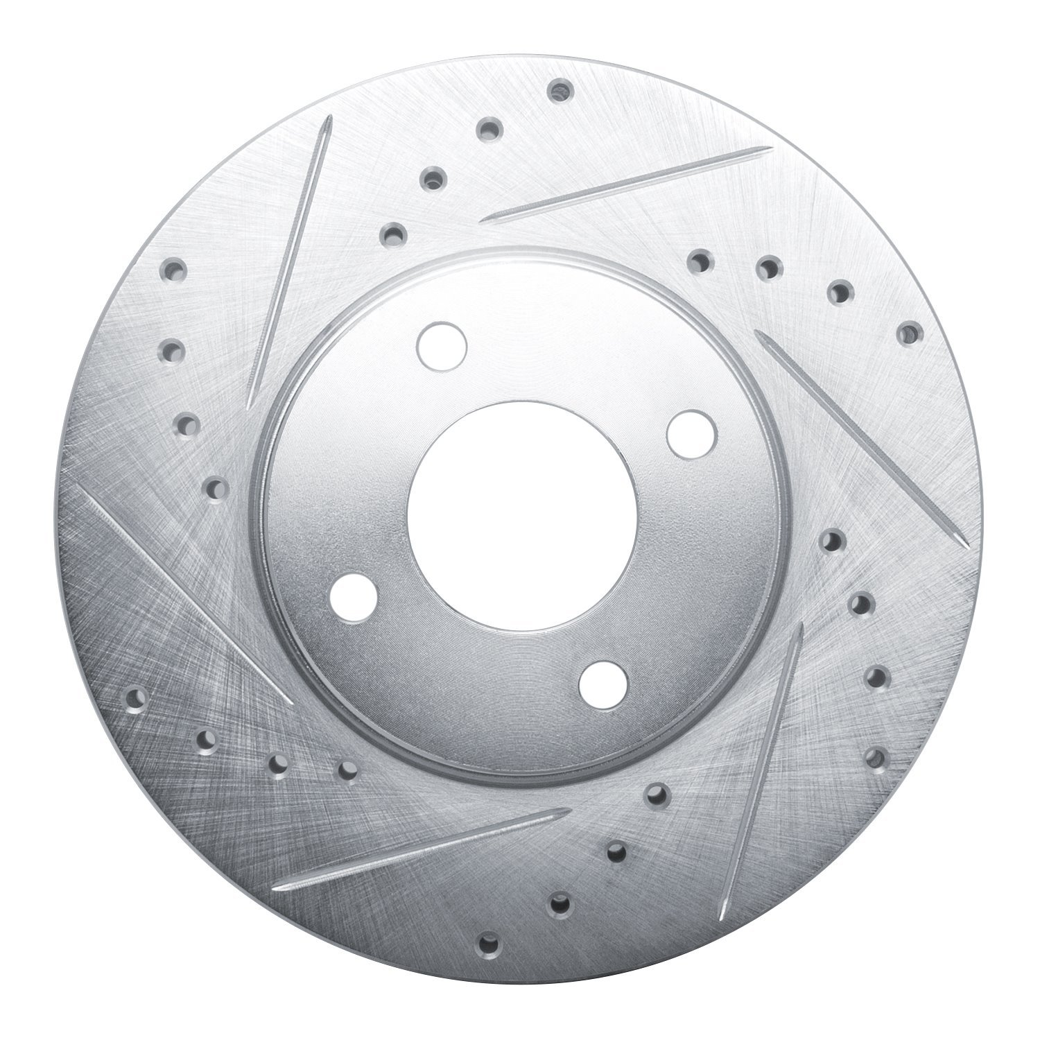 631-92025L Drilled/Slotted Brake Rotor [Silver], 2000-2006 Peugeot, Position: Front Left