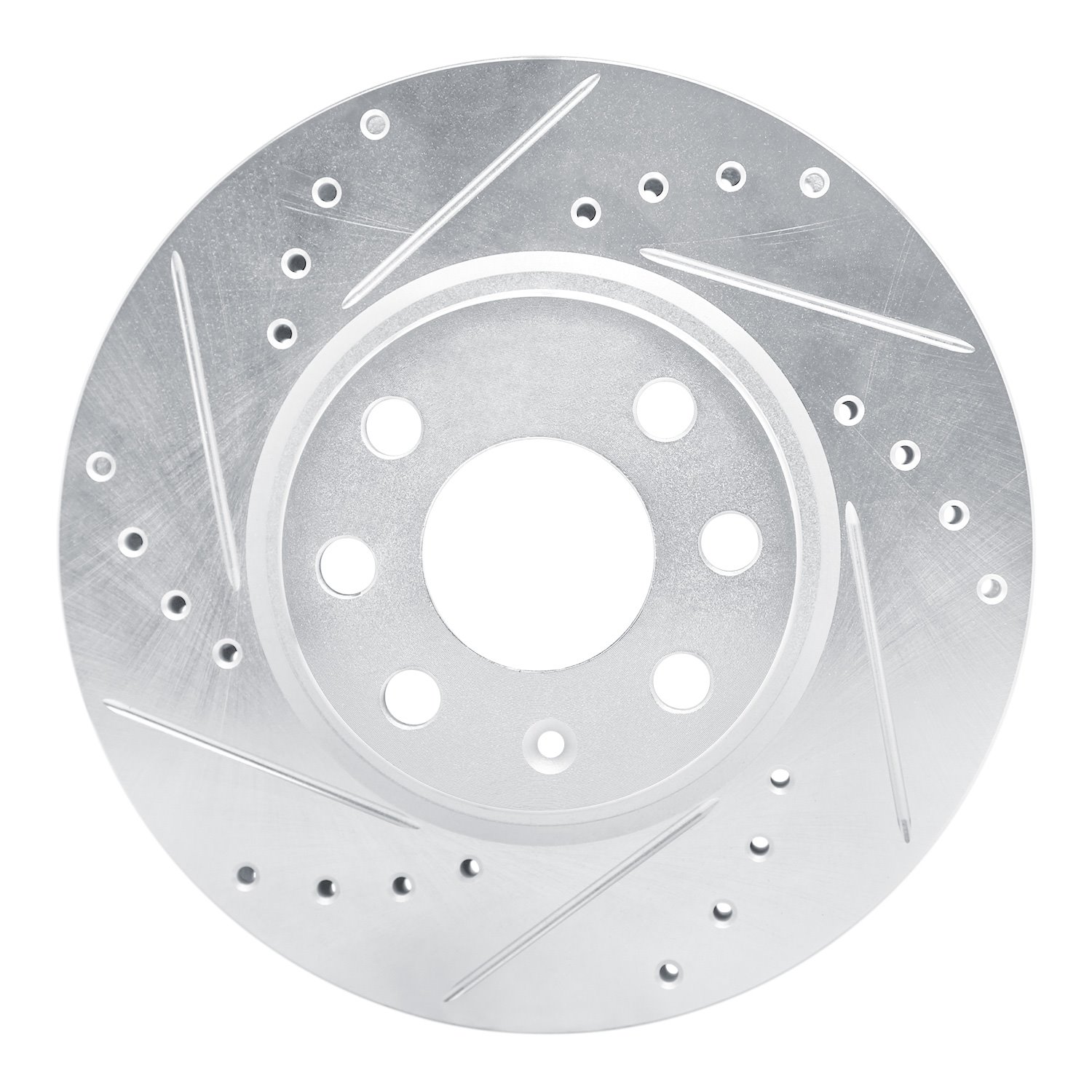 631-92031L Drilled/Slotted Brake Rotor [Silver], 2002-2017 GM, Position: Front Left