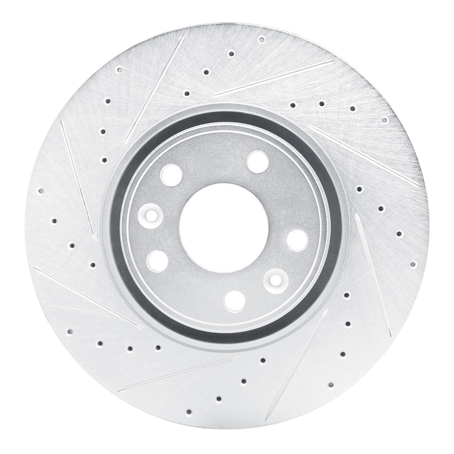 631-92055L Drilled/Slotted Brake Rotor [Silver], 2010-2017 Renault, Position: Front Left